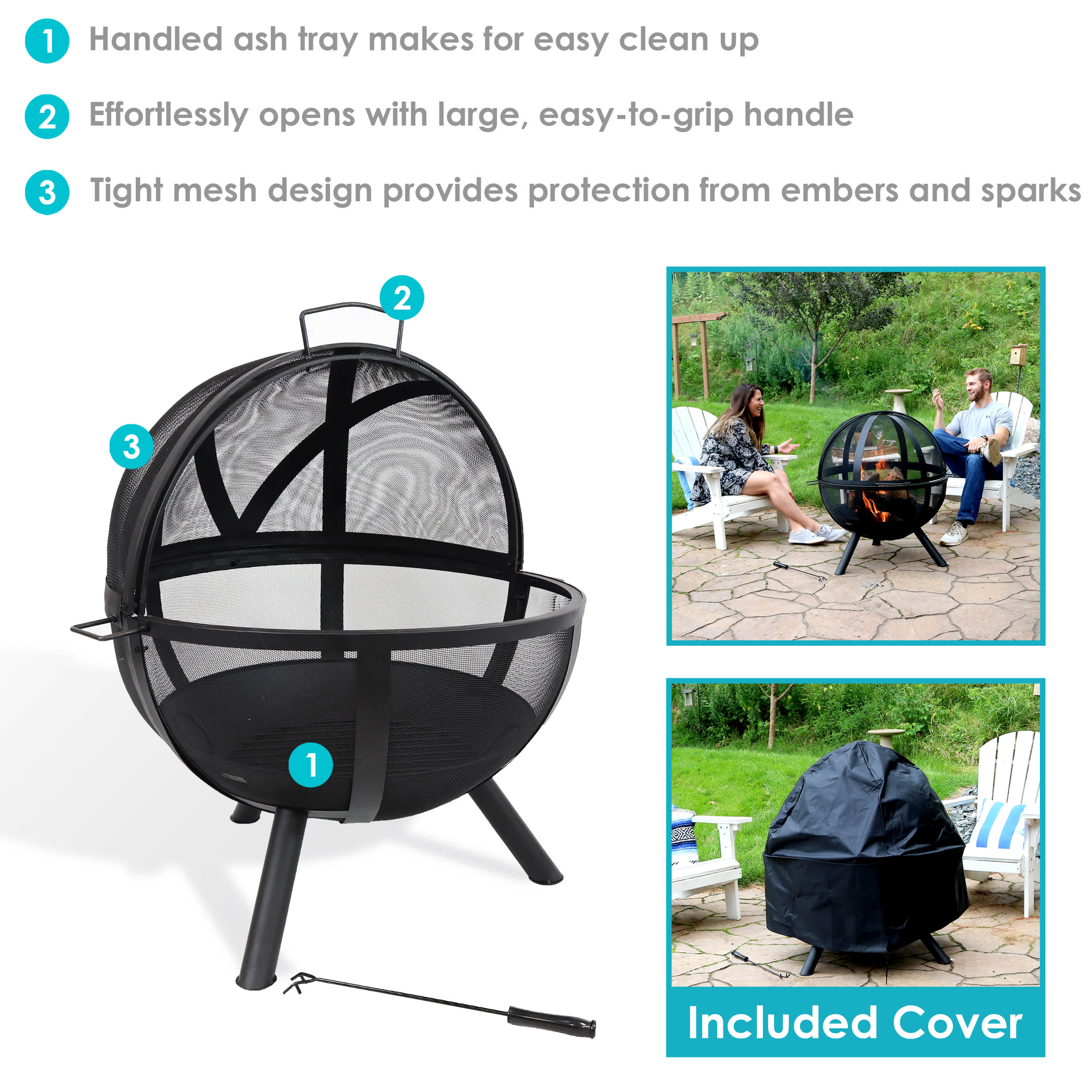 Sunnydaze Decor KF-FBB Outdoor-Woodburning-Firepits - View #3