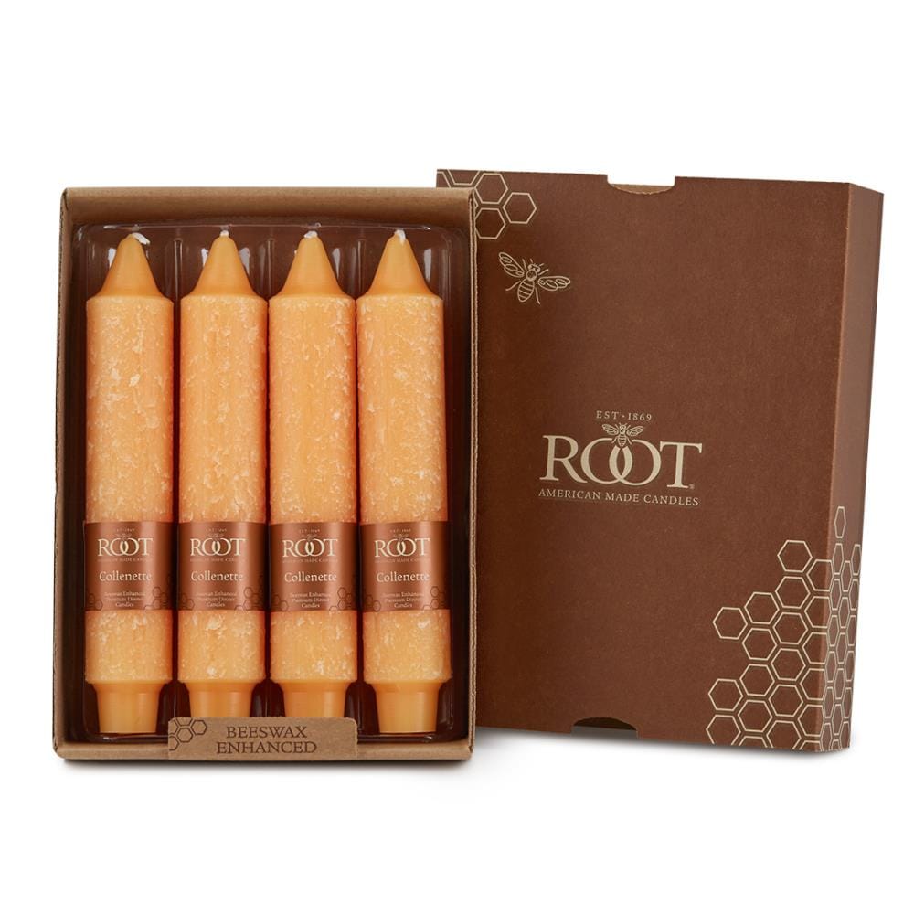 Root Candles 59741 4-Pack Orange Taper Candle
