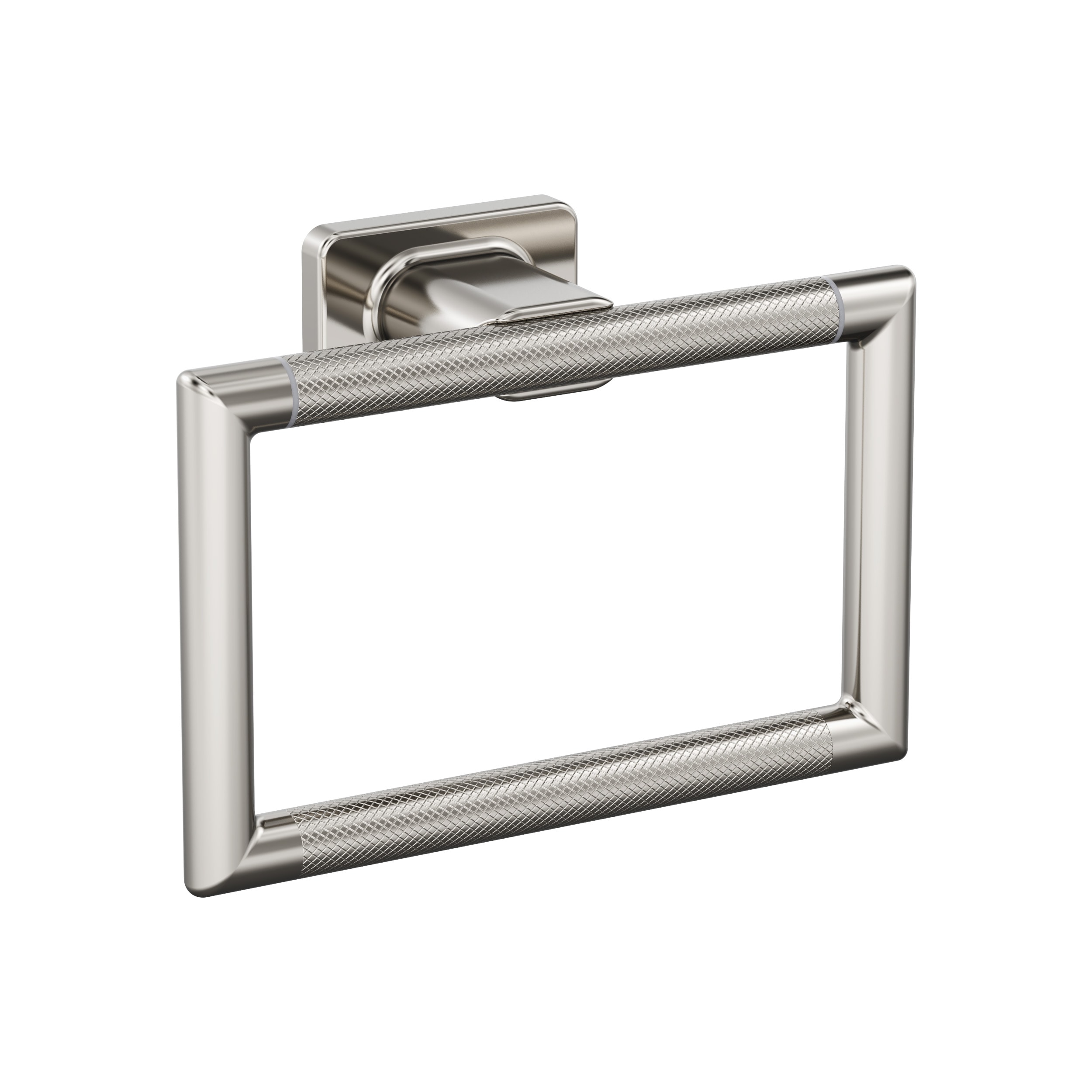Amerock BH26612PN Bronx Polished Nickel Wall mount Single Towel Ring