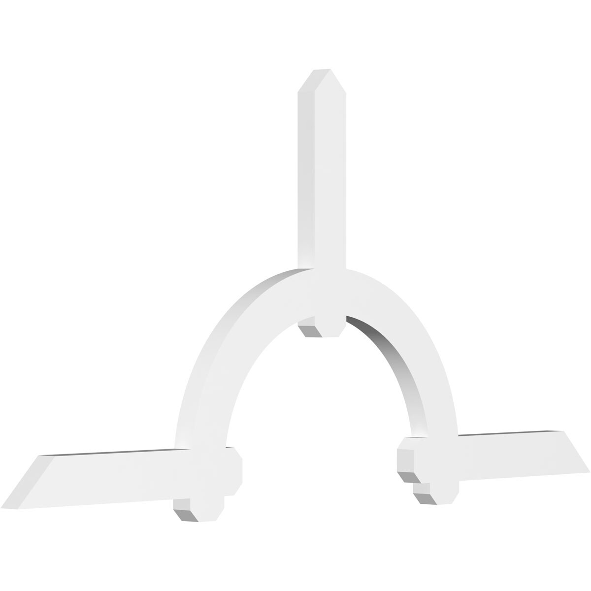 Ekena Millwork GBP072X36X0204ERI00 Ericson White PVC Gable bracket