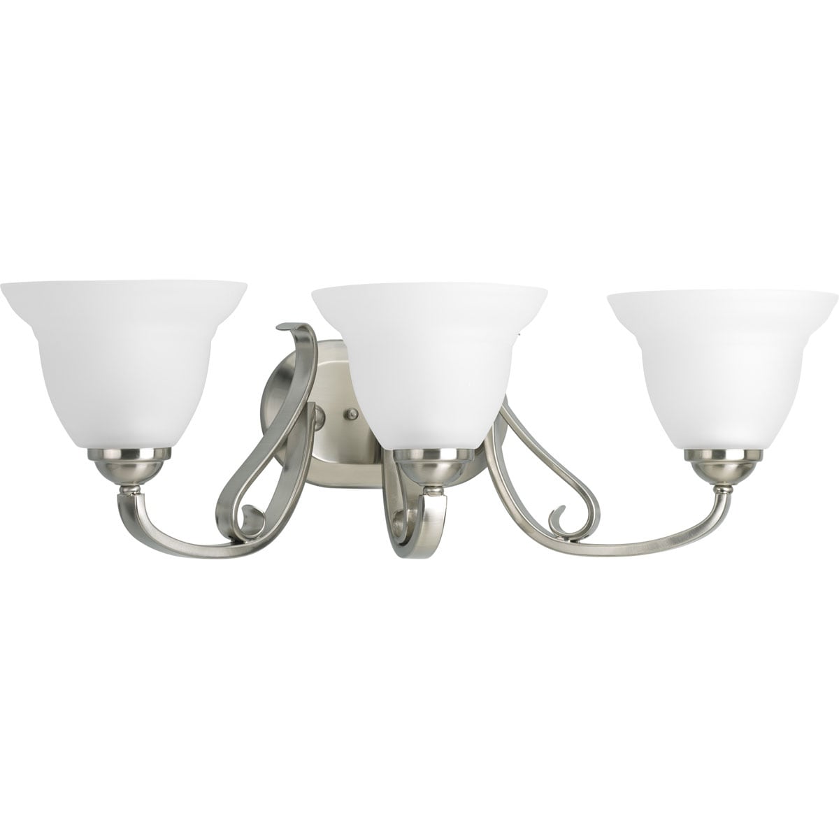 Progress Lighting P2883-09 Torino 25-in 3-Light Brushed Nickel Transitional Vanity Light