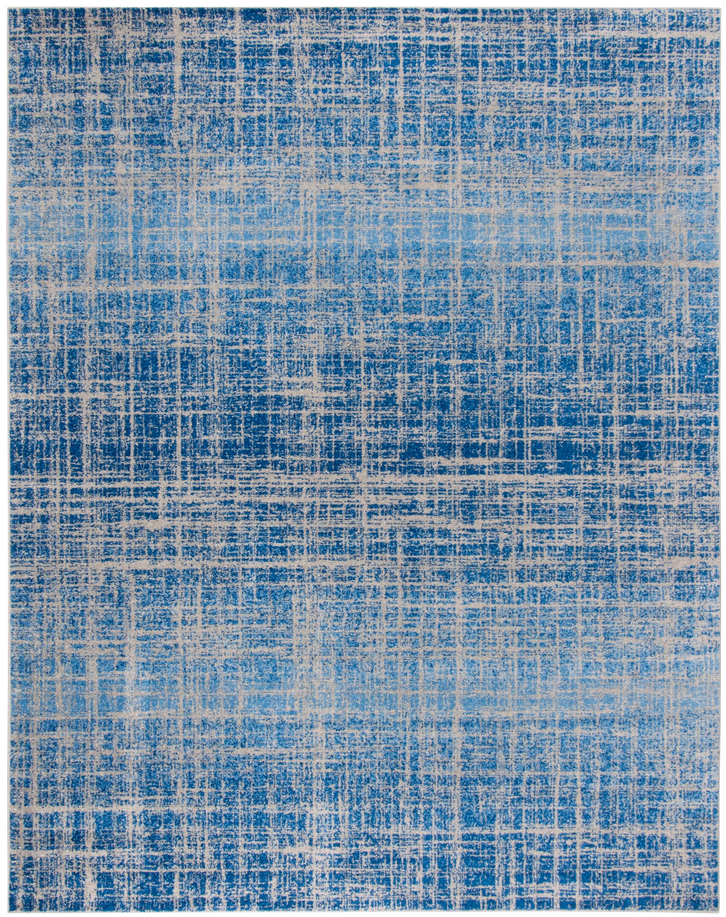 Safavieh ADR116D-9 Adirondack Lannet 9 x 12 (ft) Loomed Polypropylene Blue/Silver Rectangular Indoor Abstract Industrial Area rug