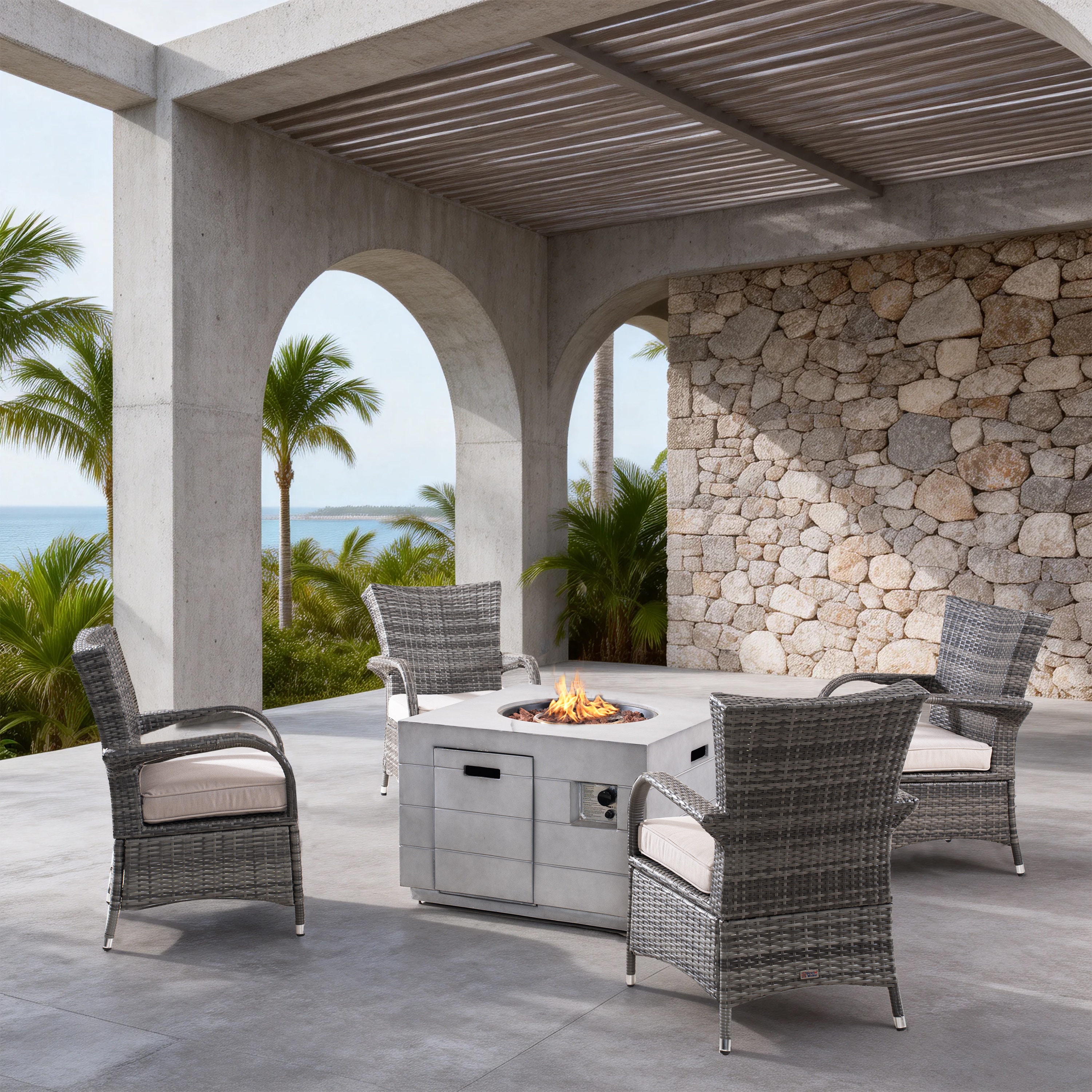 Direct Wicker DWG-21401123-G Patio-Conversation-Sets - View #4