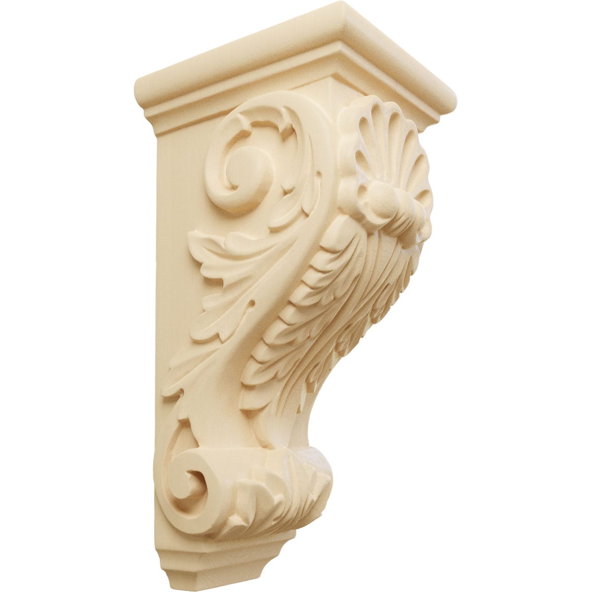 Ekena Millwork CORW04X05X10SHMA 4.5-in x 5.0000-in x 10-in Unfinished Maple Wood Paintable/Stainable Corbel