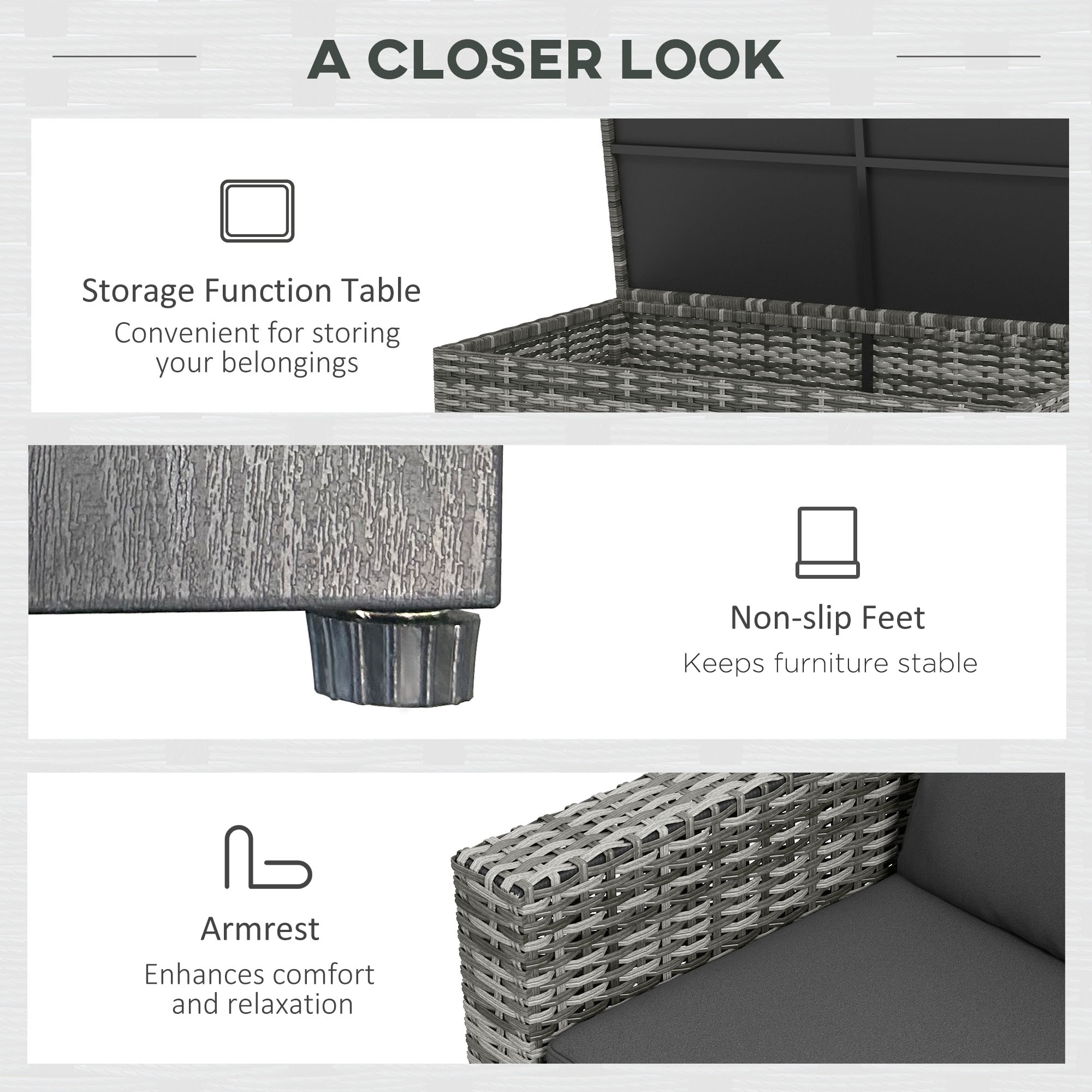 Outsunny 860-309V00GG Patio-Conversation-Sets - View #4