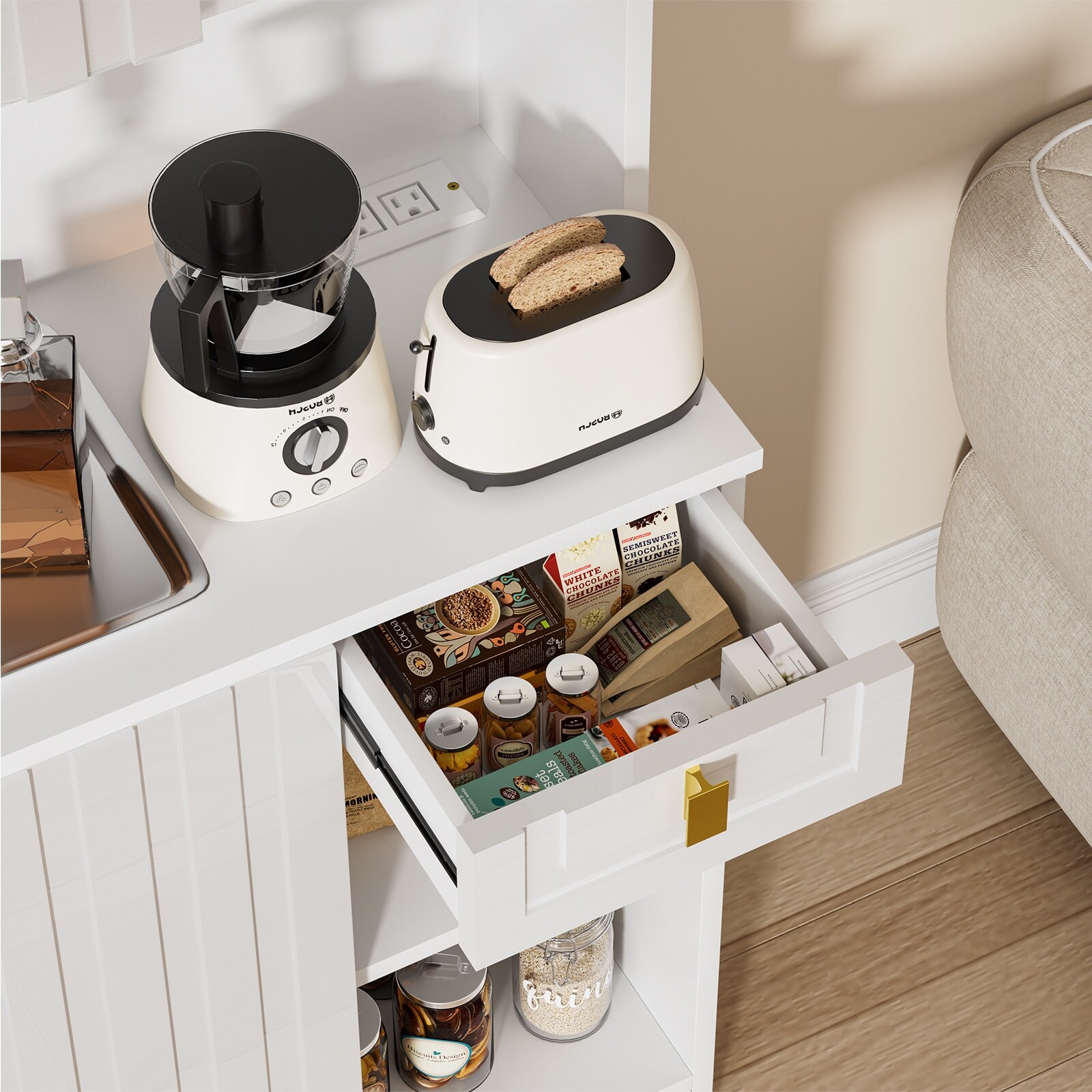 Pocassy GREATANTS-SNBS029WT Dining-Kitchen-Storarge - View #4