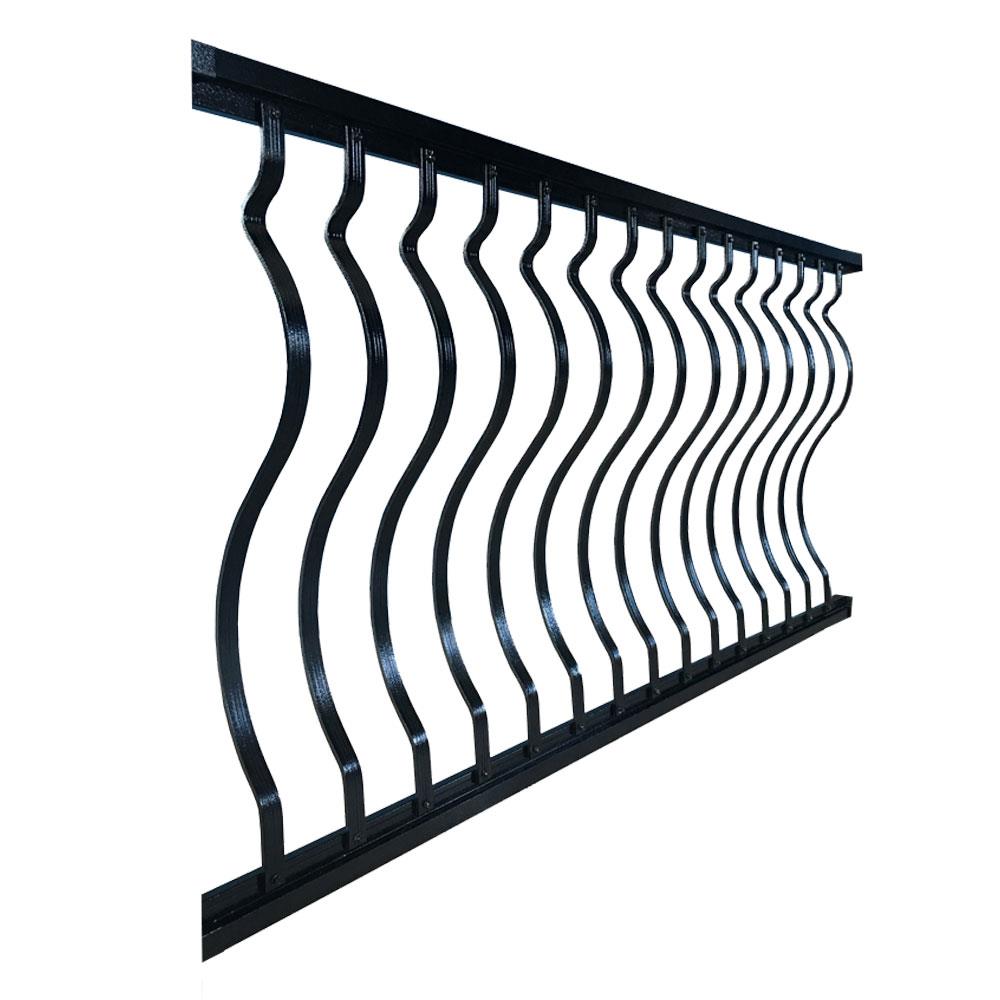 Wolf Handrail 8-ft x 42-in Hammered Black Aluminum Deck Rail Kit