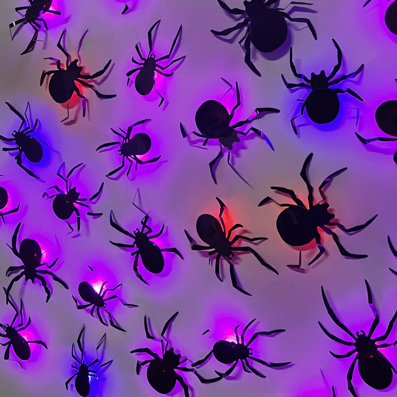 Angel Sar 36-Pack Spider Stickers with Realistic 3D Designs for Indoor Outdoor Bathroom Home Party