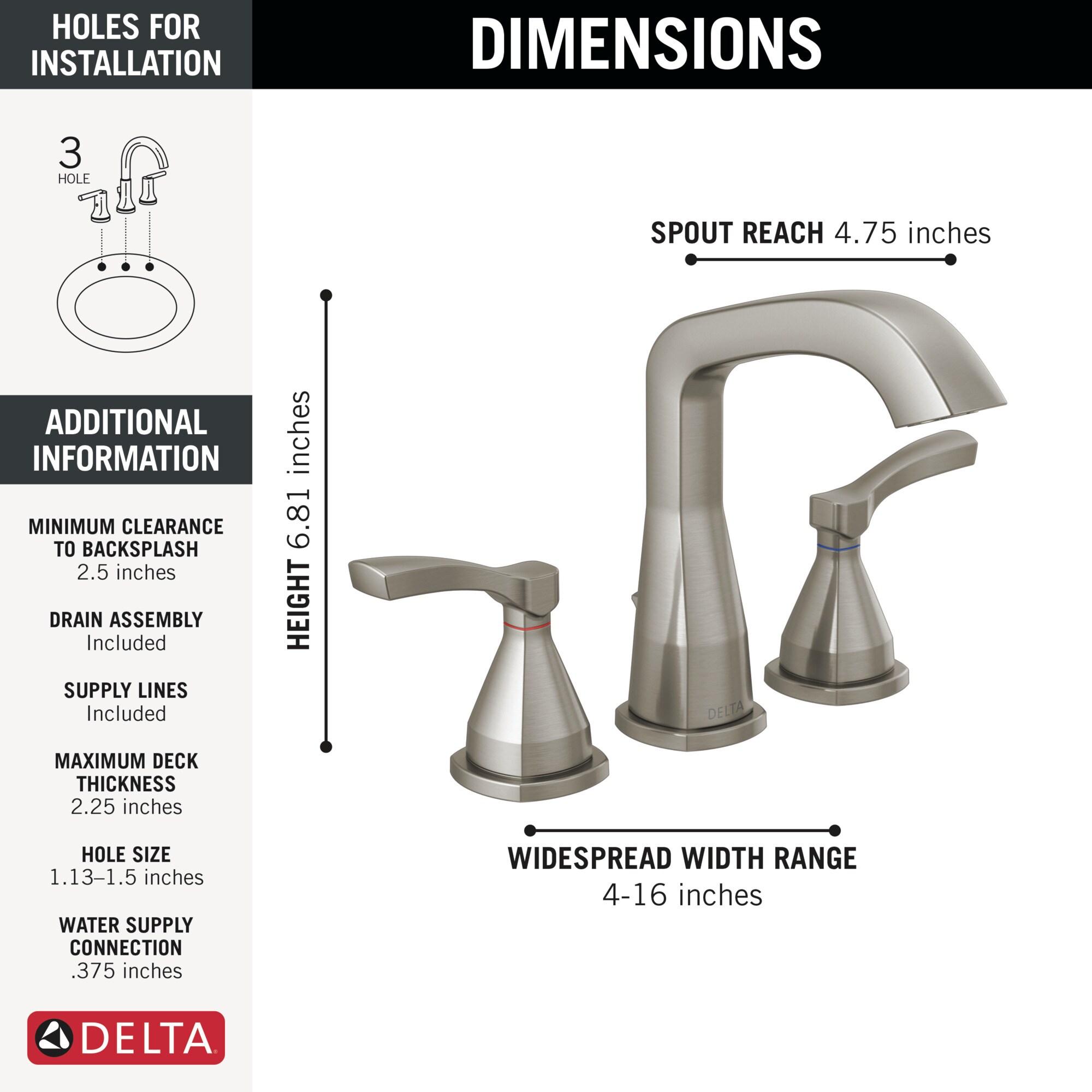 Delta 35776-SS-PR-MPU-DST Lavatory-Faucets - View #2