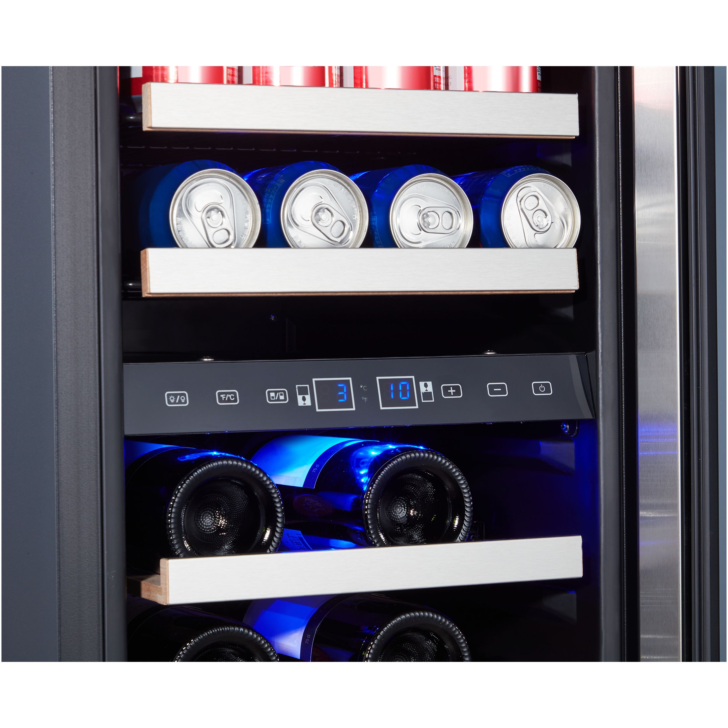 Sollevare 15-in W Stainless Steel Dual Zone Cooling Built-In /freestanding Wine  Cooler in the Wine Coolers department at