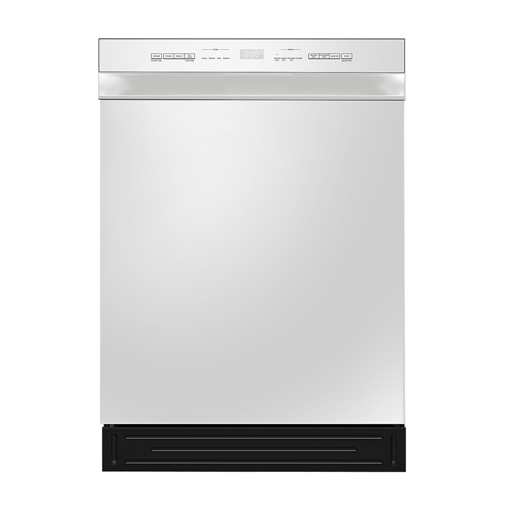 24-in Front Control Built-In Dishwasher (White) ENERGY STAR, 52-dBA Standard Sound Level | - Midea MDF24P2BWW