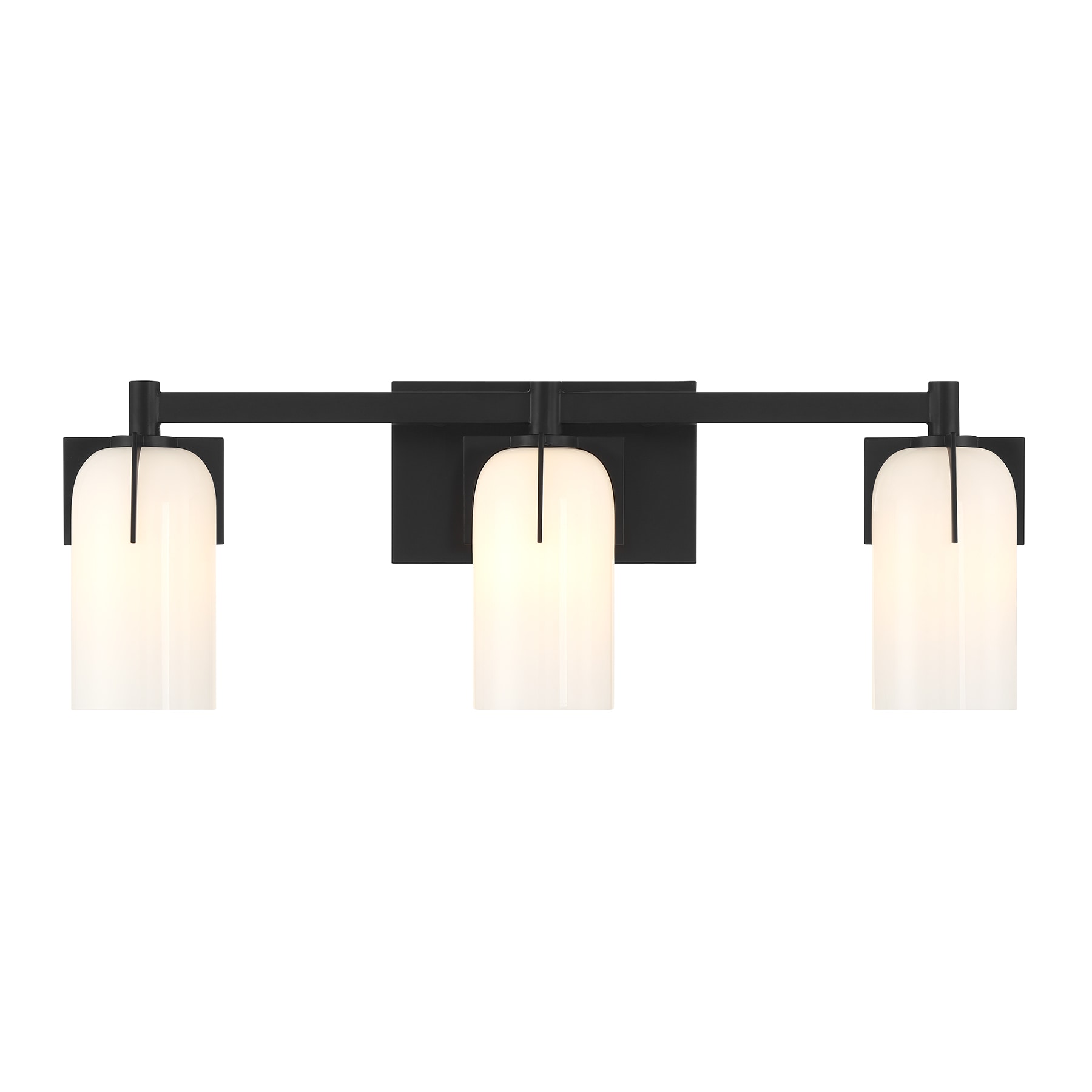 Savoy House 8-4128-3-BK Caldwell 3-Light Bathroom Vanity Light in Matte Black 24-in 3 -Light Matte Black Vintage Vanity light