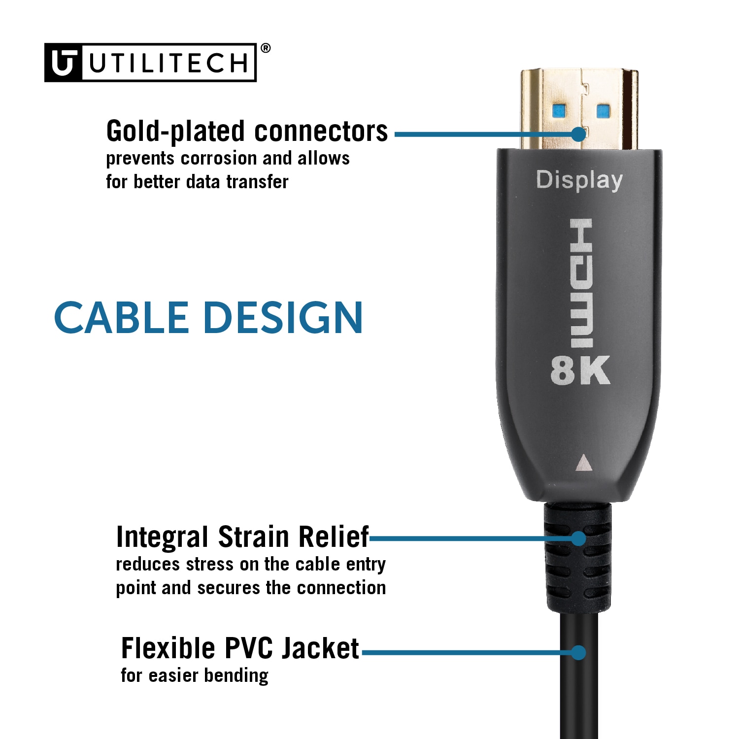 Utilitech HD8K25FT-BL Hdmi-Cables - View #3