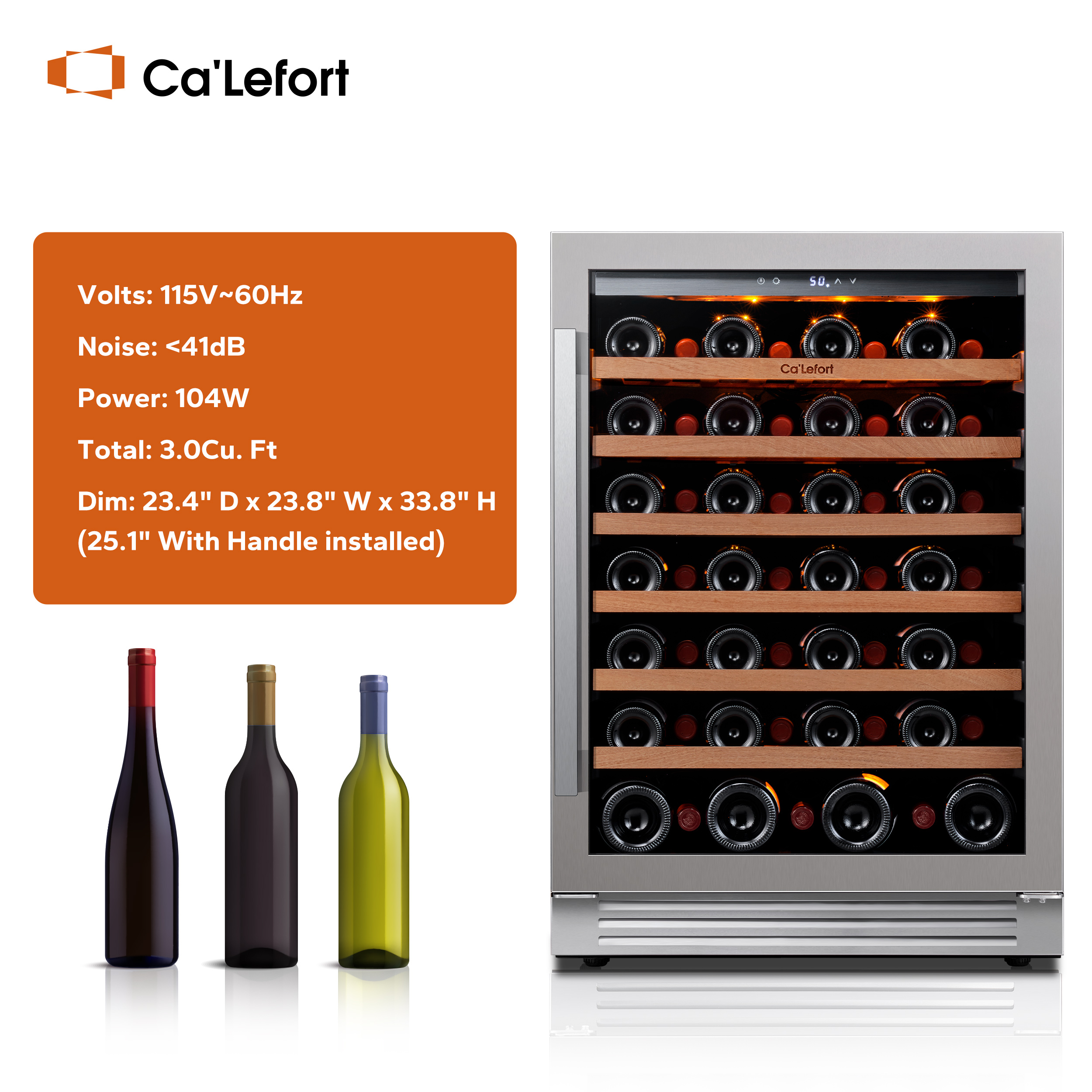 Ca'Lefort 24-in W 220-Can Capacity Stainless Steel Built-In