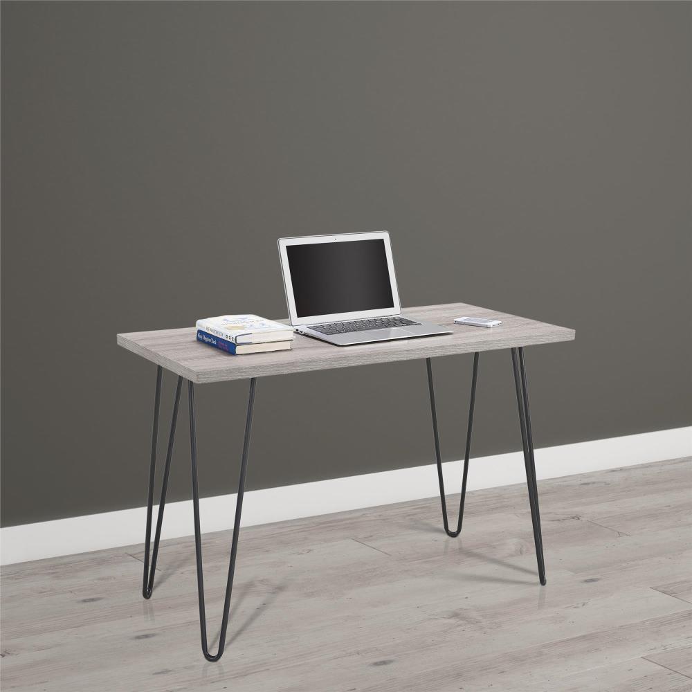 Brookside Delle Industrial 40-in Gray Classic Computer Desk in the