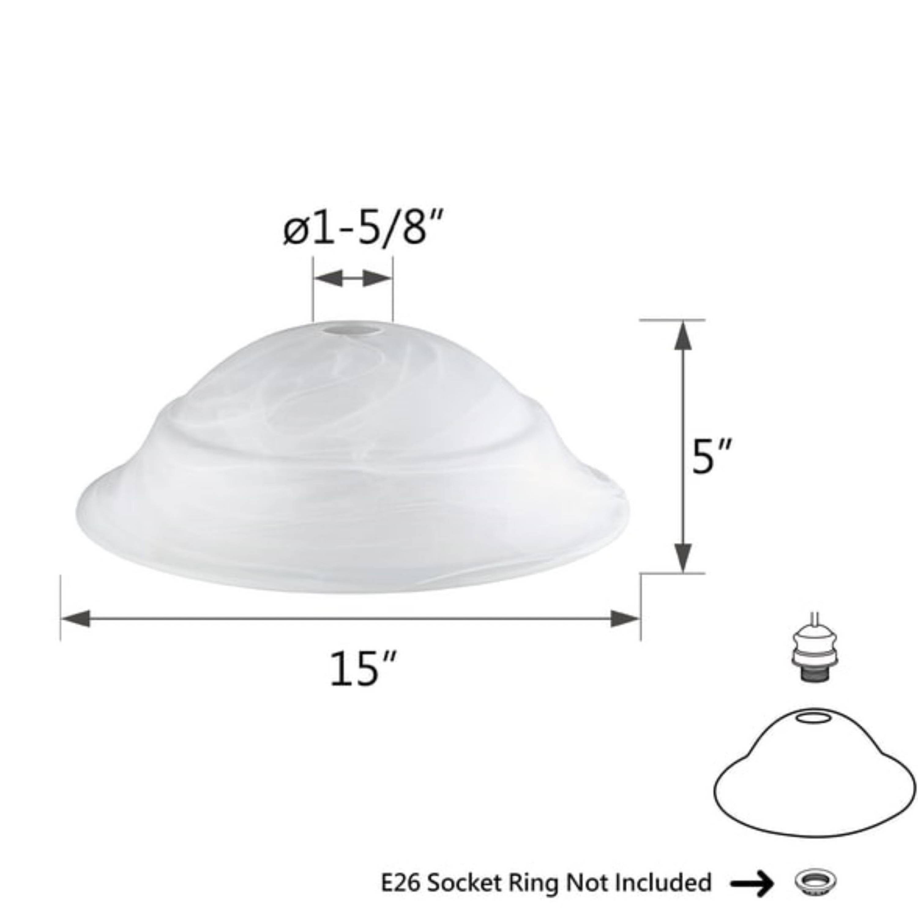 Aspen Creative Corporation 23502-01 Light-Shades - View #6