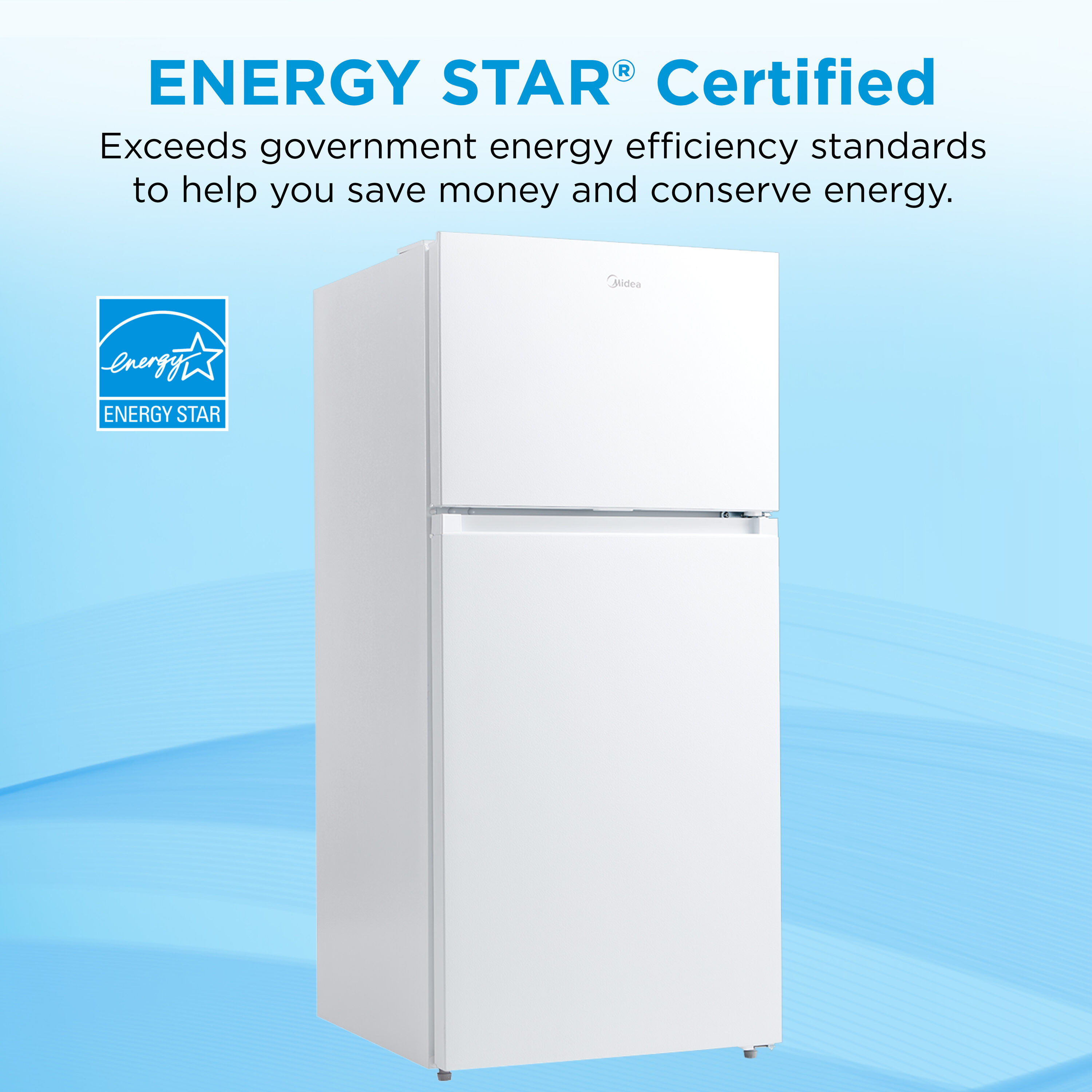 Midea MRT14D2BWW Top-Freezer-Refrigerators - View #4