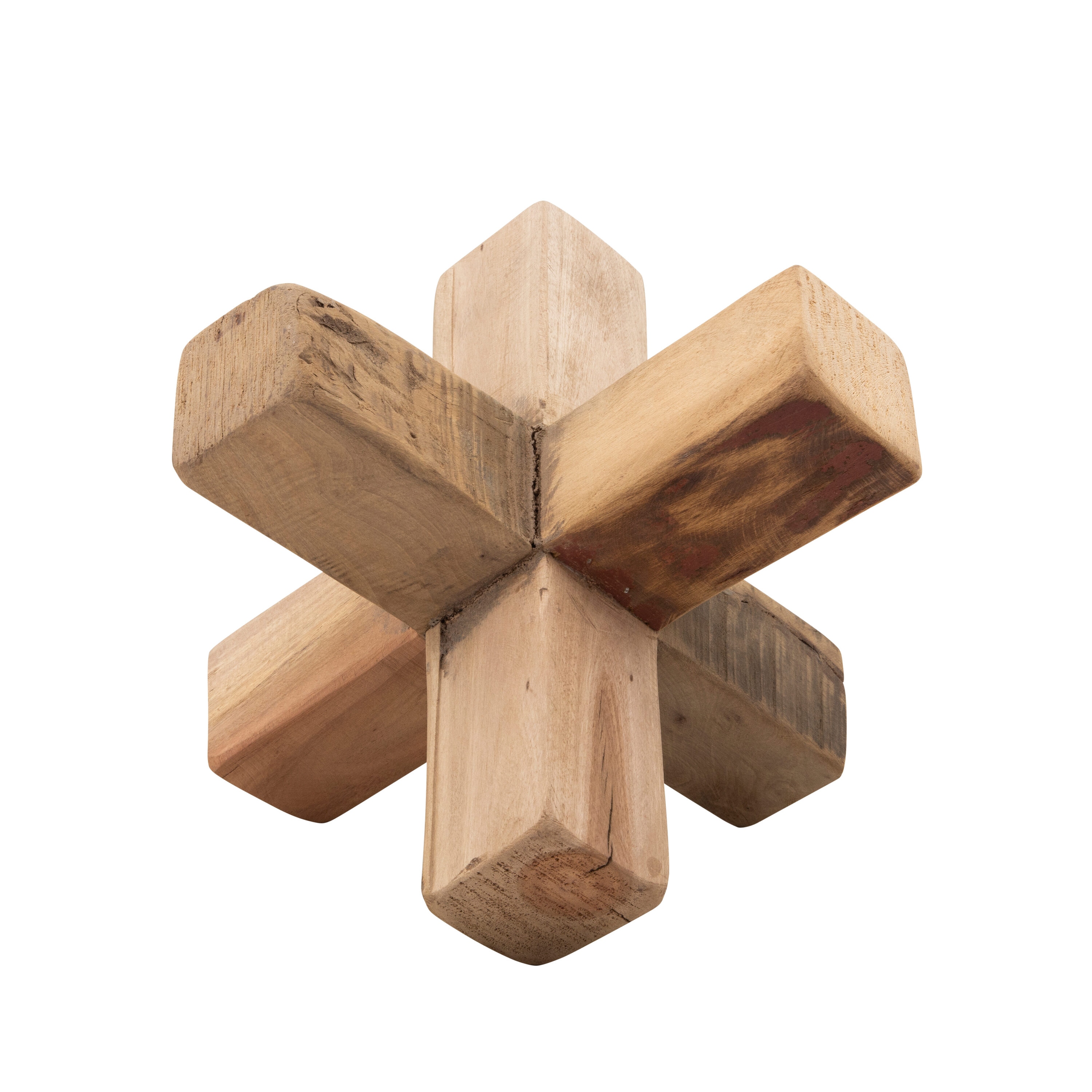 Sagebrook Home 15527 Brown Wood Modern Sculpture
