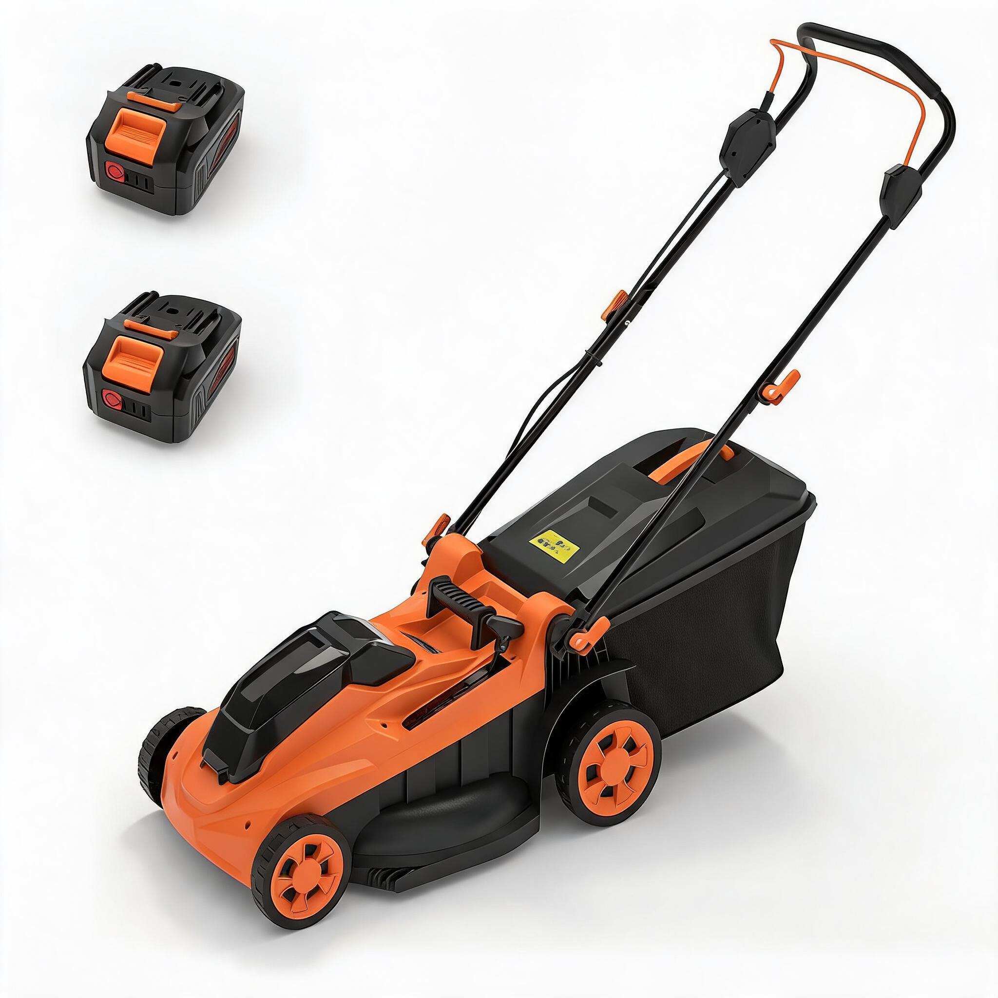 Aoile - 40-Volt 17-In Cordless Lawn Mower Battery Powered Walk Behind Push Mower with Durable Dec...