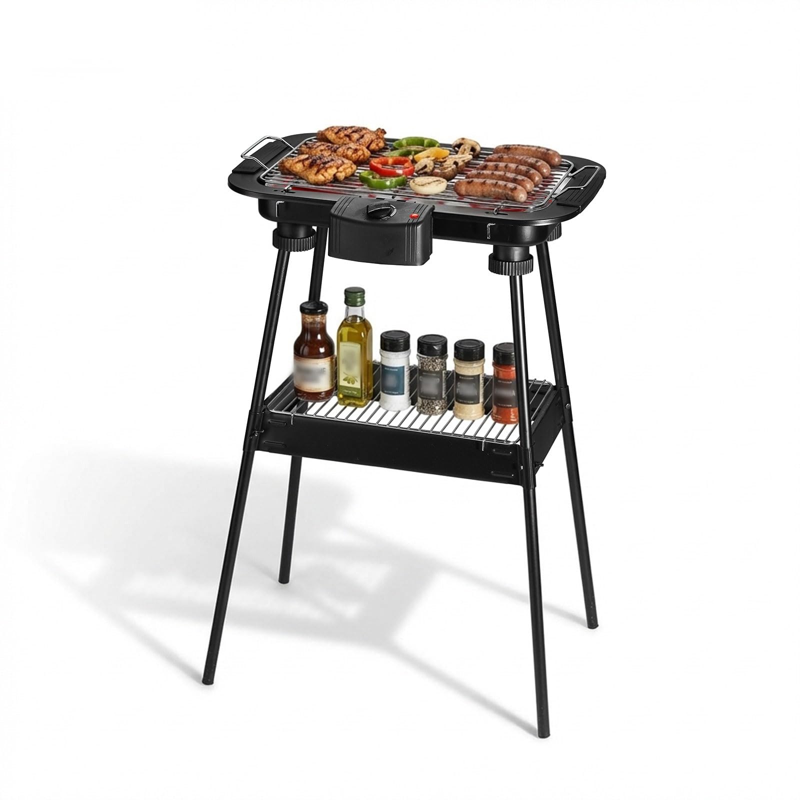 JVFCXXV - Electric Grill Outdoor Indoor Smokeless BBQ Portable Stand and Tabletop Nonstick Cooki...