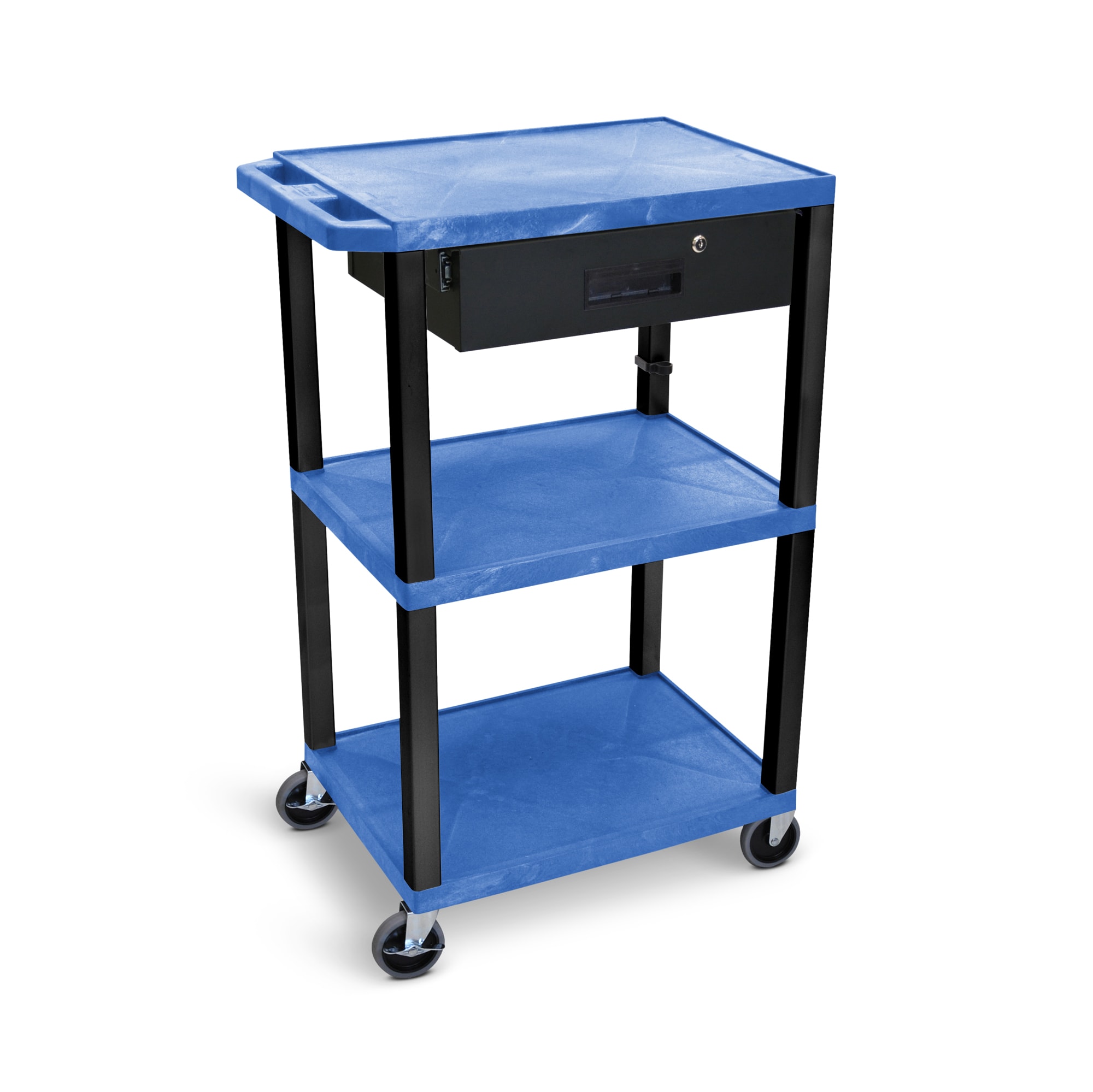  Rubbermaid Commercial Products Heavy Duty 3-Shelf Rolling  Service/Utility/Push Cart, 200 lbs. Capacity, Black, for  Foodservice/Restaurant/Cleaning/Workplace : Office Products