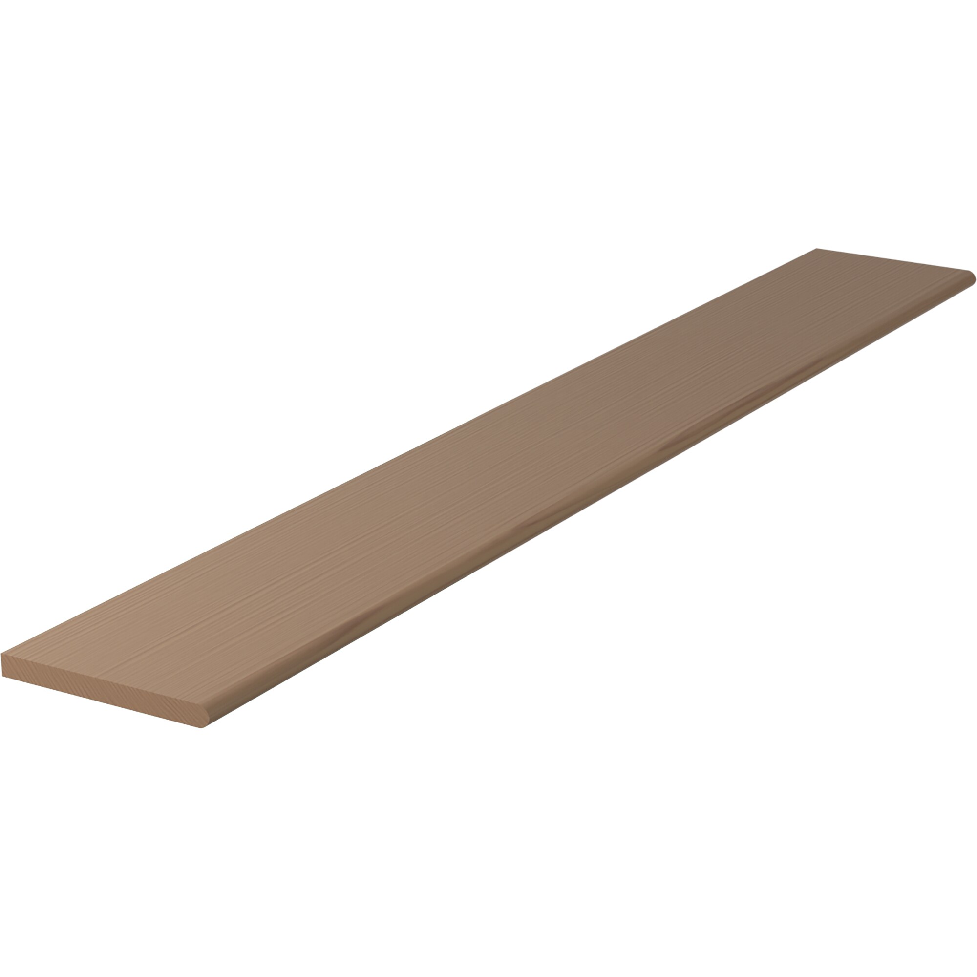 L.J. Smith Stair Systems 807010X72-P 72-in x 10.5-in x 1-in Brown Poplar No return Bullnose Stair Tread