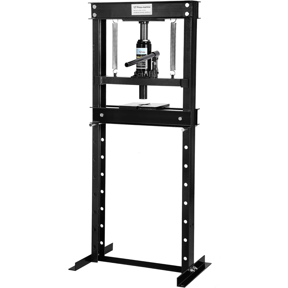 GAOMON 12 Ton Hydraulic Press H Frame Shop Press with Press Plates Heavy Duty Adjustable for Bending and Stamping Black