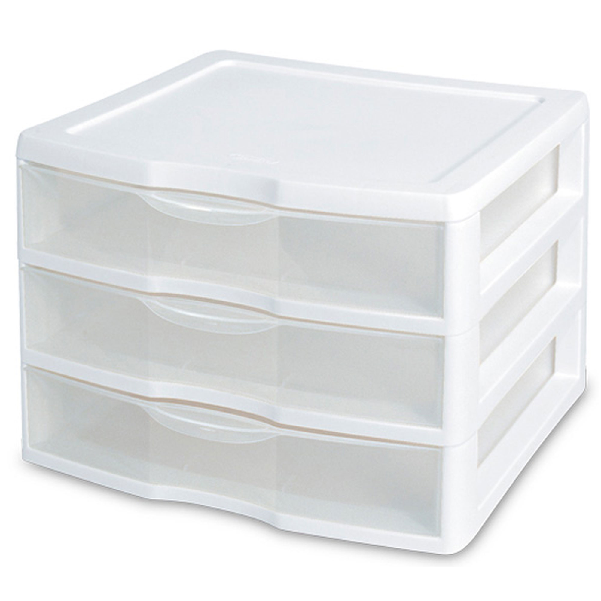 Sterilite Stackable Mini 3-Drawer Storage Organizers White Frame Clear  Drawer – SEYF Goods