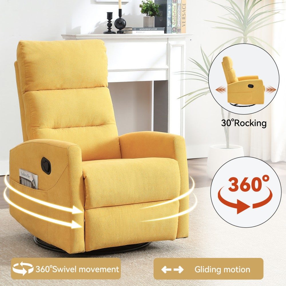Coolbibila LEO-RECLINER-YELLOW chairs - View #2