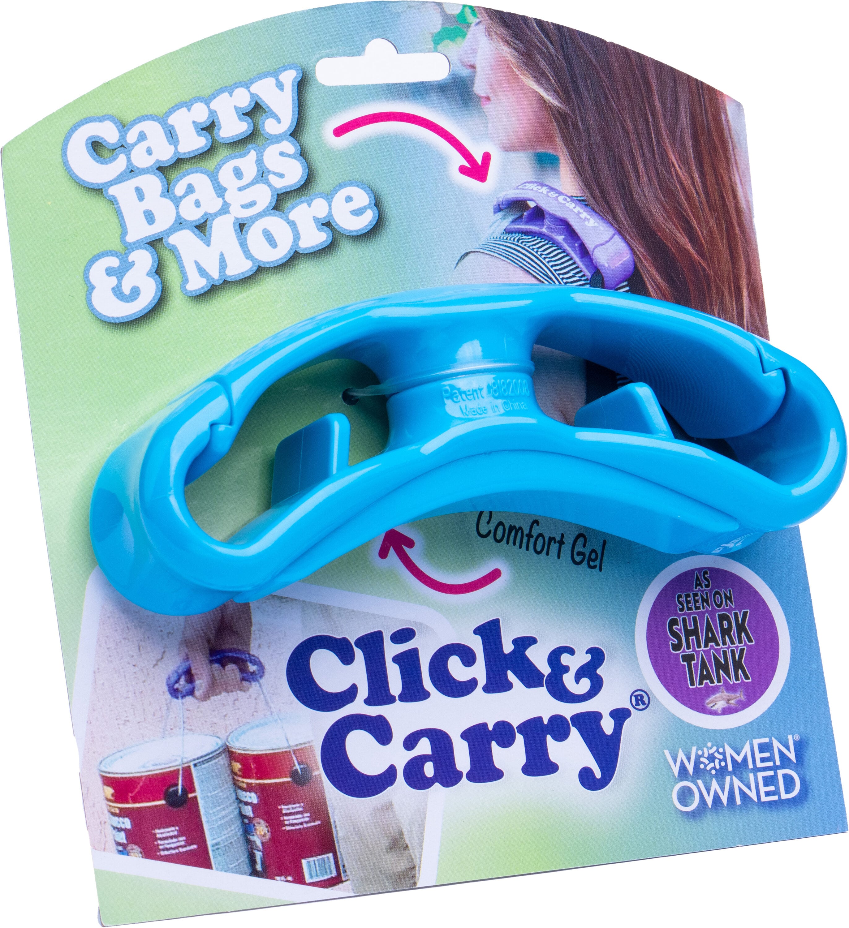 Click & Carry CC7001BLUE Paint, Bucket and Grocery Bag Handle 7-gallon Blue Plastic Paint can hook