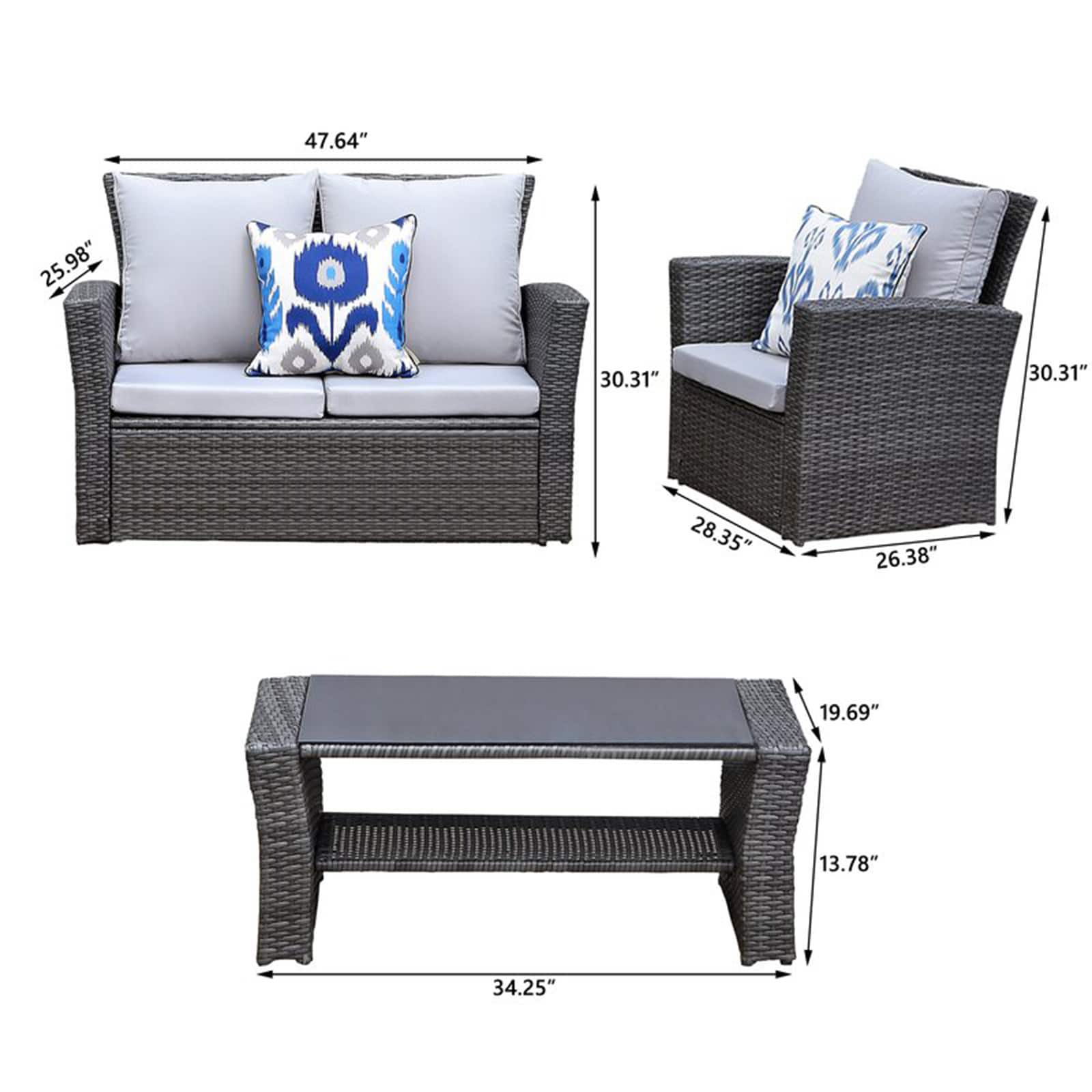 WELLFOR CAN-DR275 Patio-Conversation-Sets - View #5