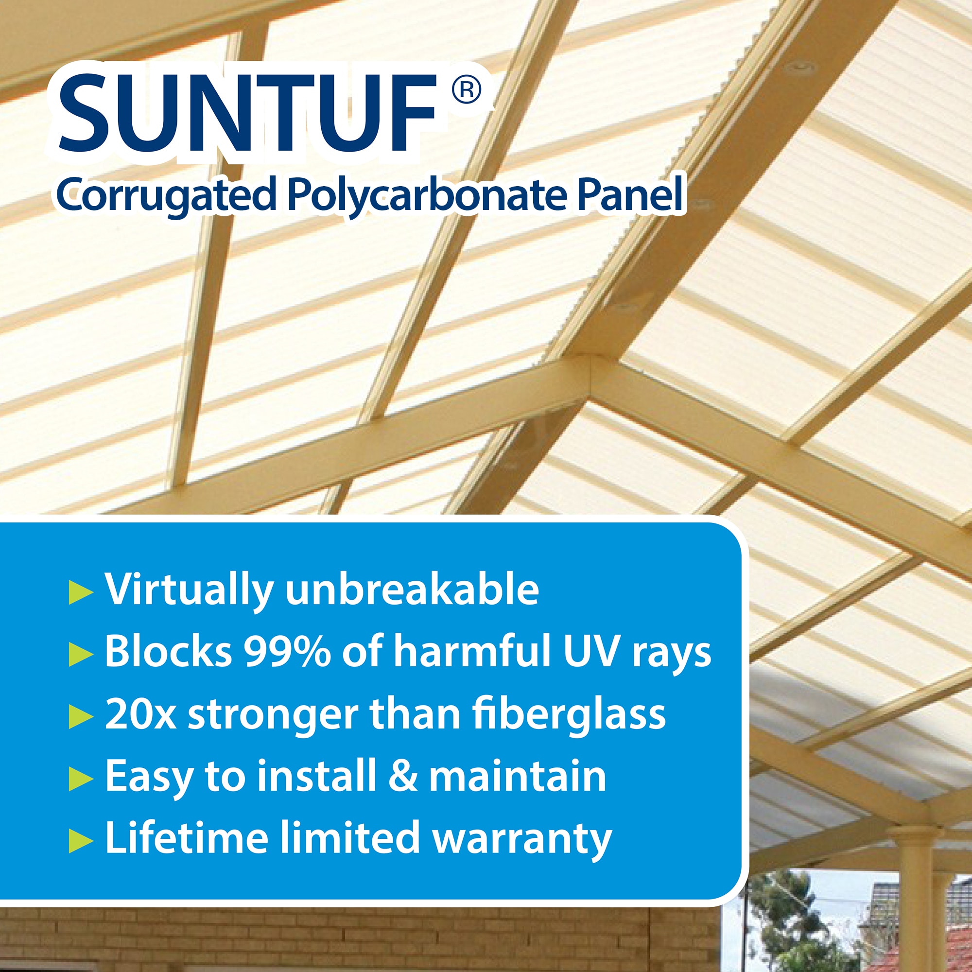 SUNTUF 5-Pack 7-in Plastic Roof Panel Ridge Caps in the Roof Panel ...