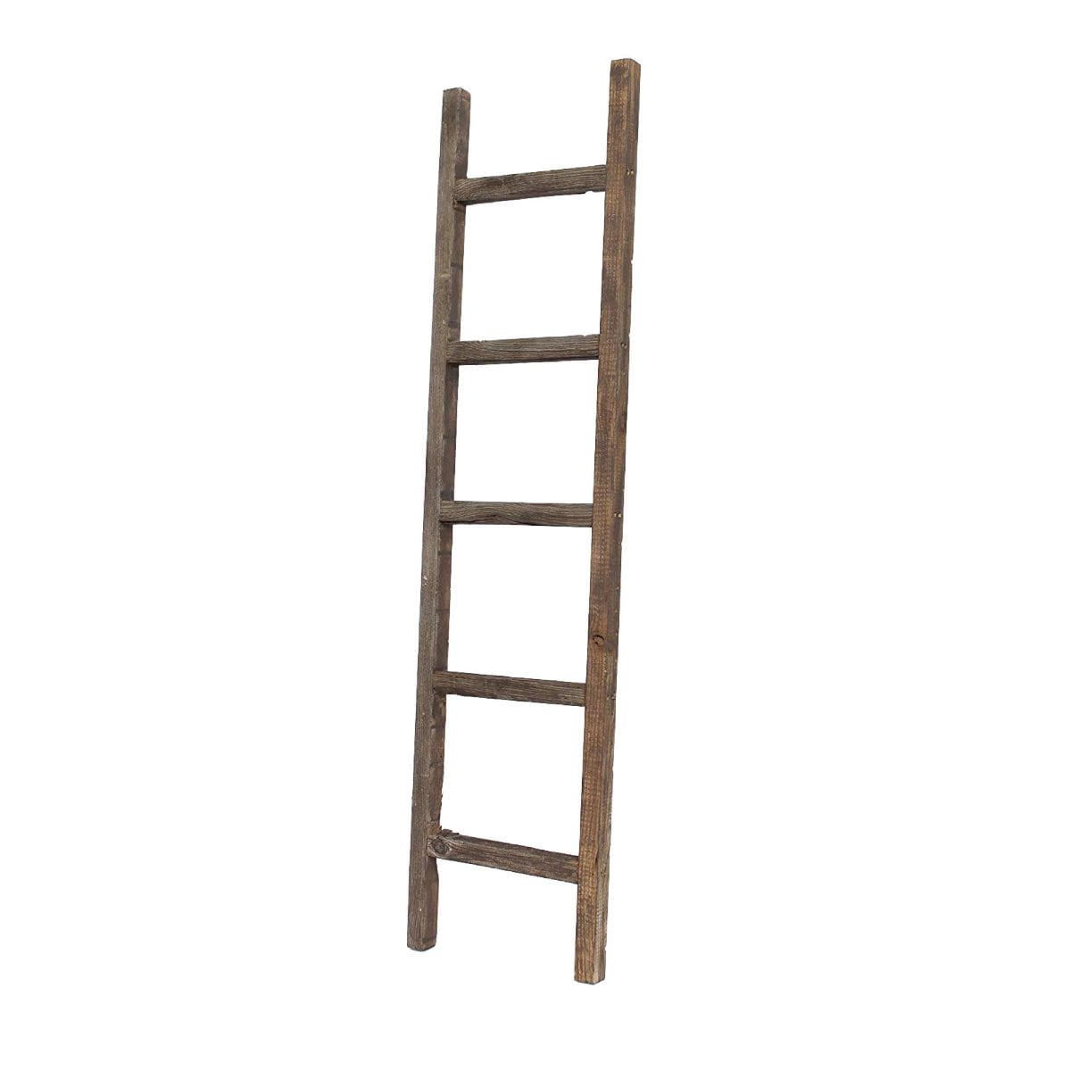 HomeRoots 4000380328 Espresso Wood 5 -Shelf Ladder Bookcase ( 15-in W x 60-in H x 2-in D ) Painted