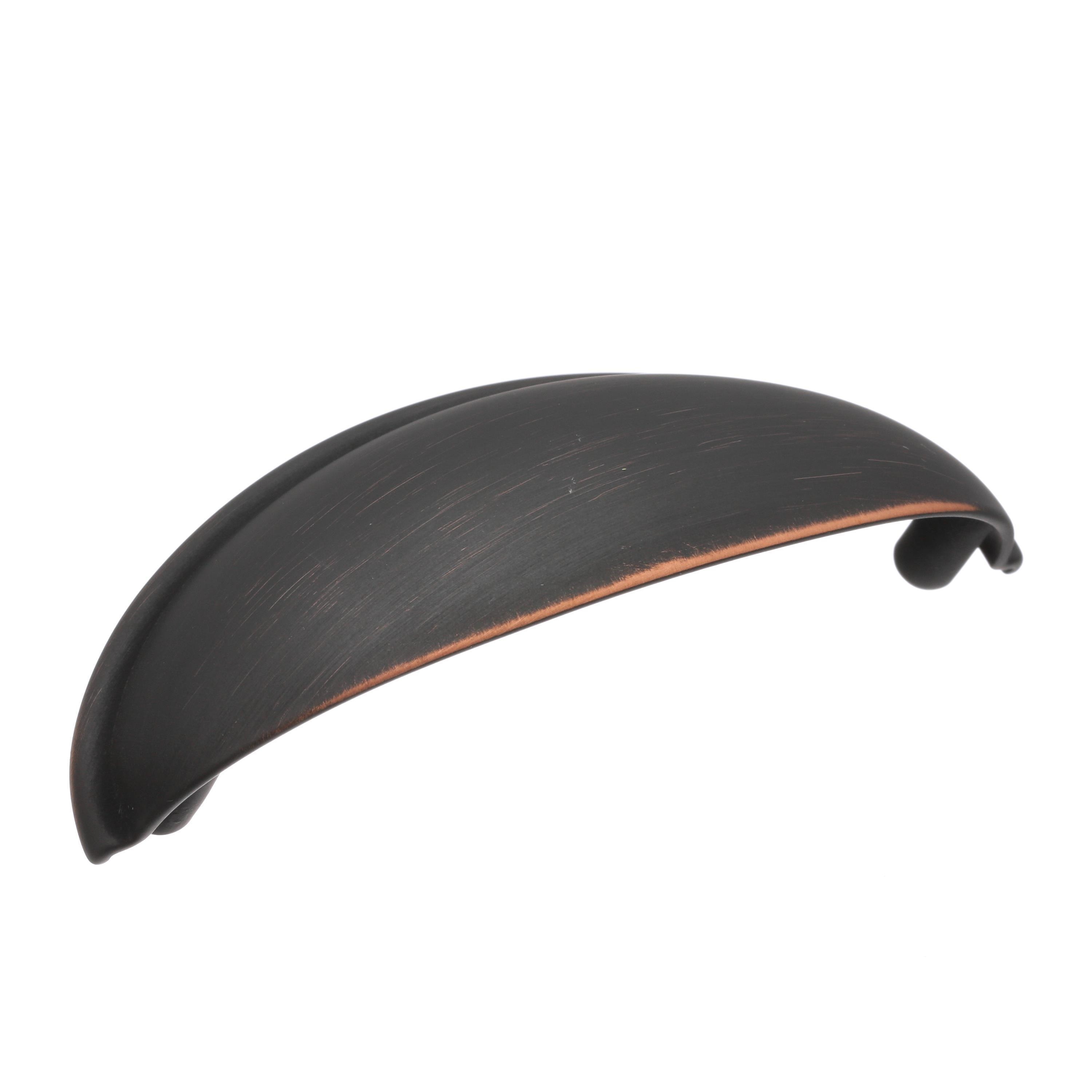 Oil Rubbed Bronze 3" Traditional Cup Pull with Mounting Hardware