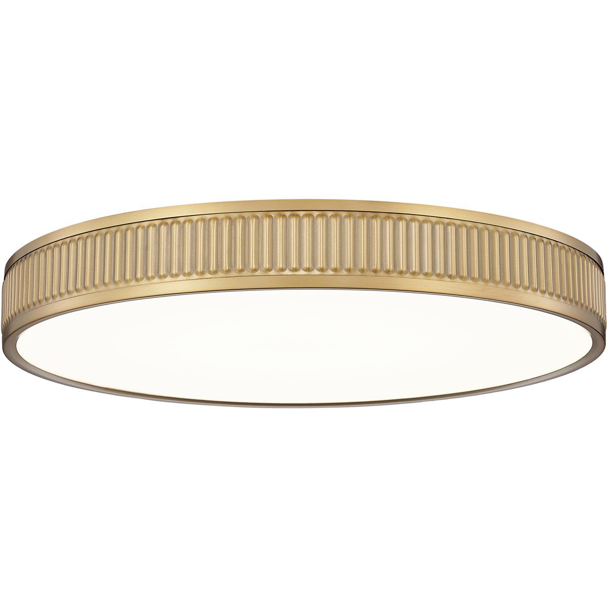 Z-Lite Stari 20.75-in Brushed Gold Indoor 1 -Light LED Flush Mount Light Acrylic Shade