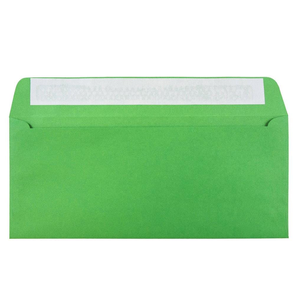 Bulk 500/Box 4 1/8 x 9 1/2 JAM PAPER #10 Business Colored Recycled Window Envelopes Red Recycled 