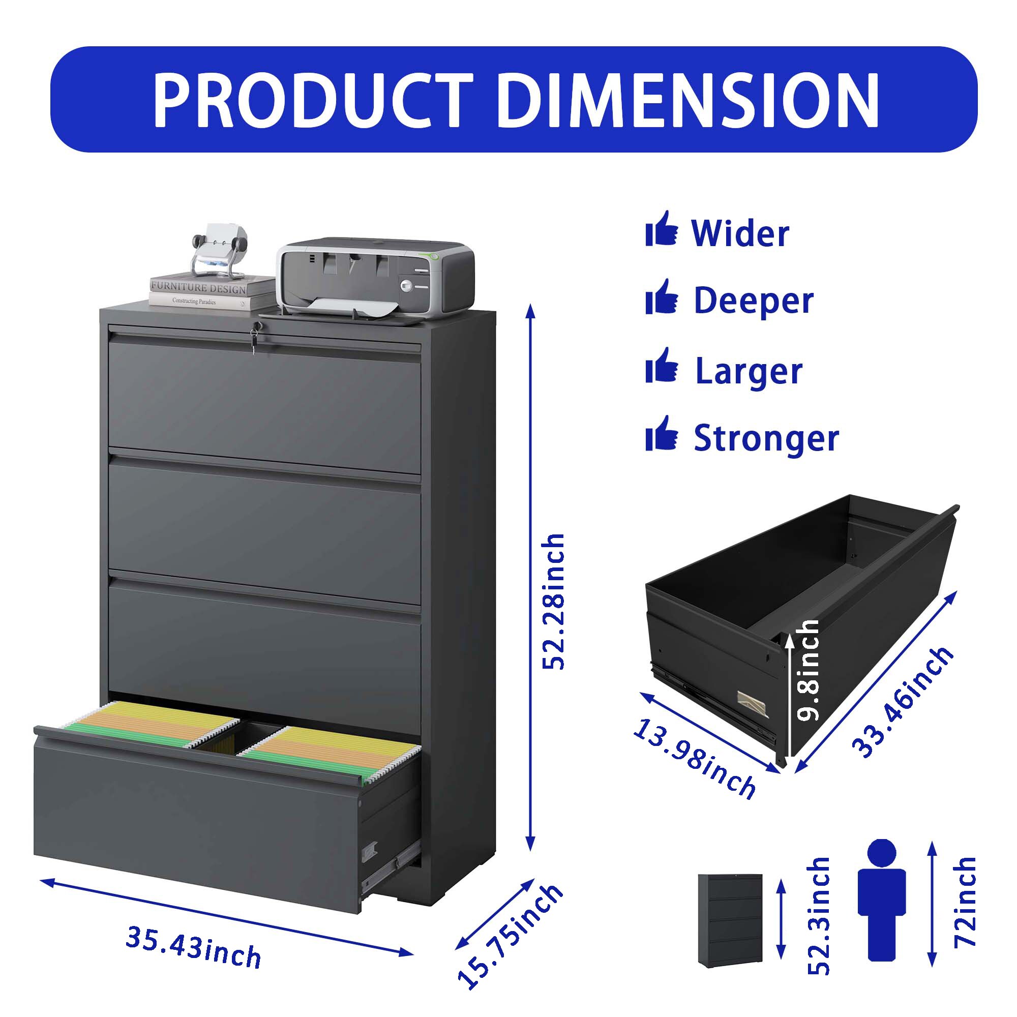 Kahomvis MAKE-QPO2-450 Storage-Cabinets - View #4