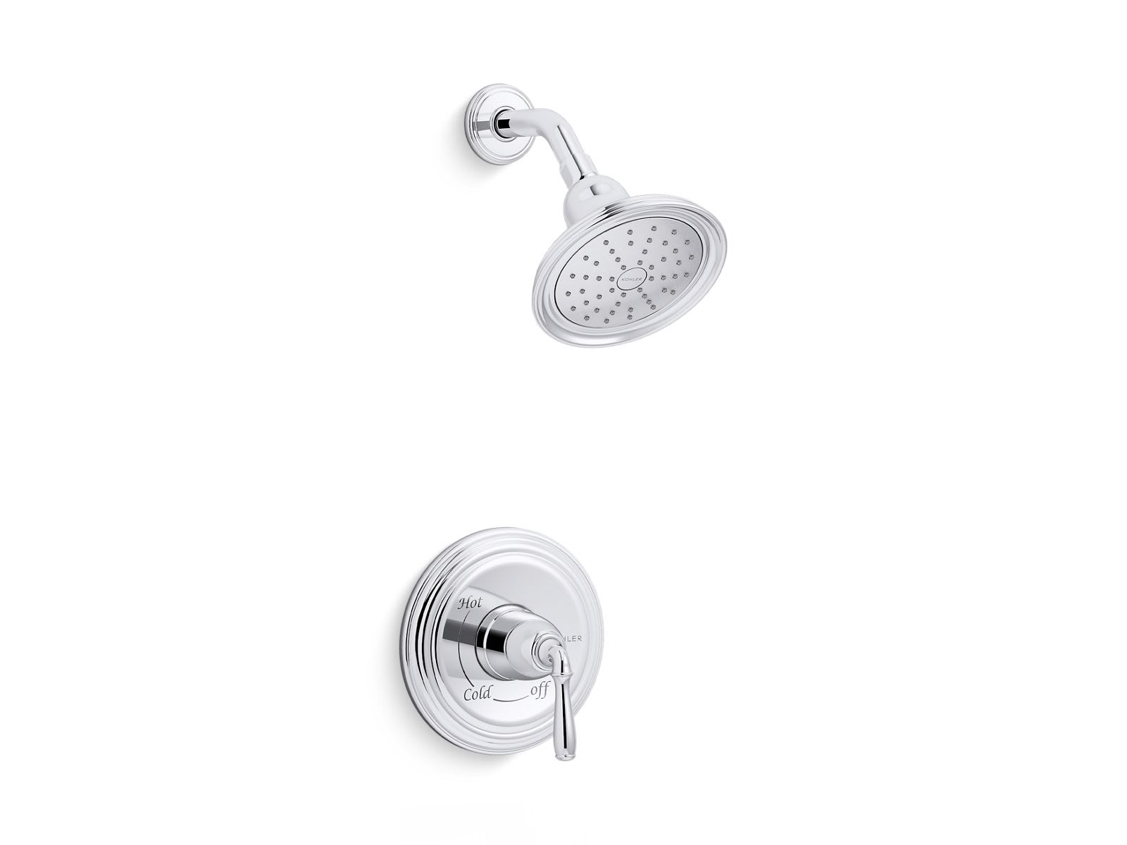 KOHLER TS396-4G-CP Devonshire 1.75 GPM 1-Handle Rite-Temp Shower Trim Kit in Polished Chrome (Valve Not Included)