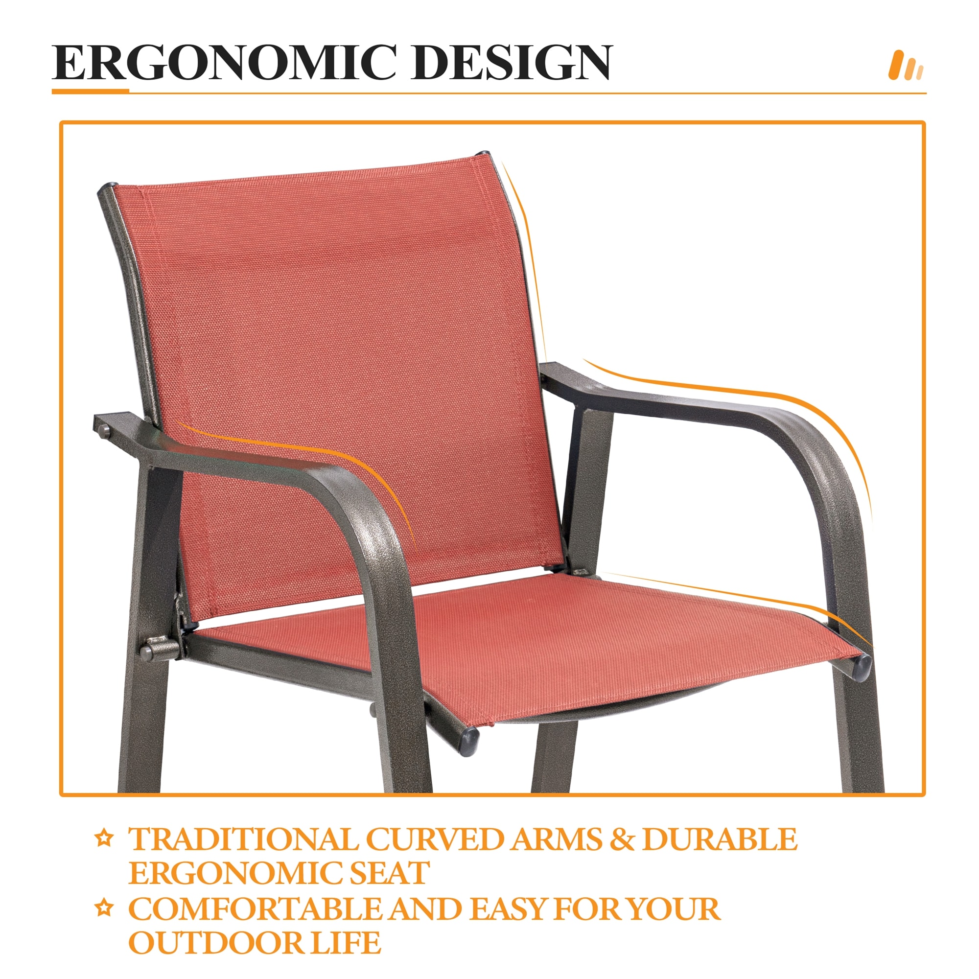Crestlive Products CL-ST001ORG-2SET Patio-Chairs - View #6