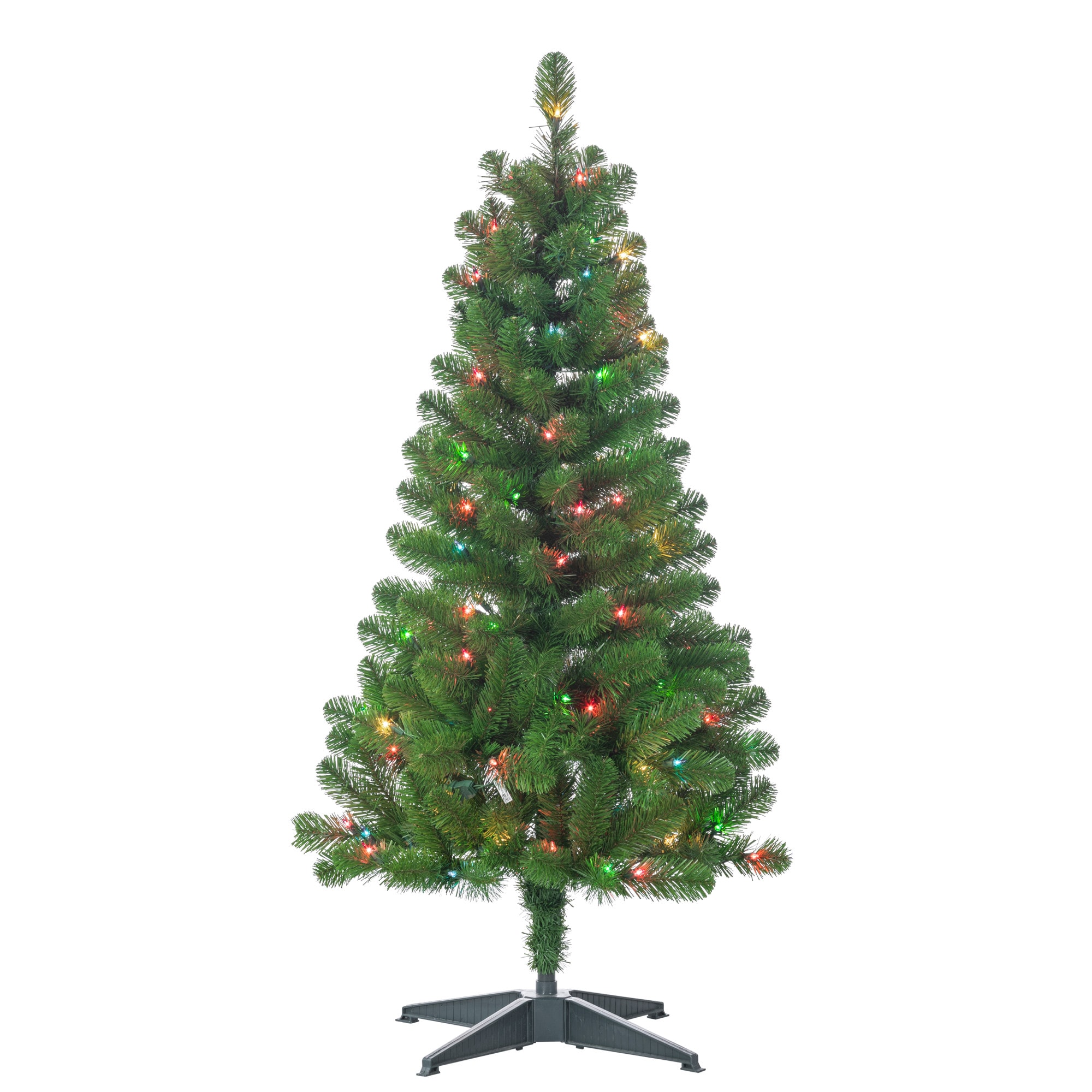 Sterling Tree Company 5780-48M 4-Feet Pine Pre-lit Artificial Christmas Tree with White Incandescent Lights