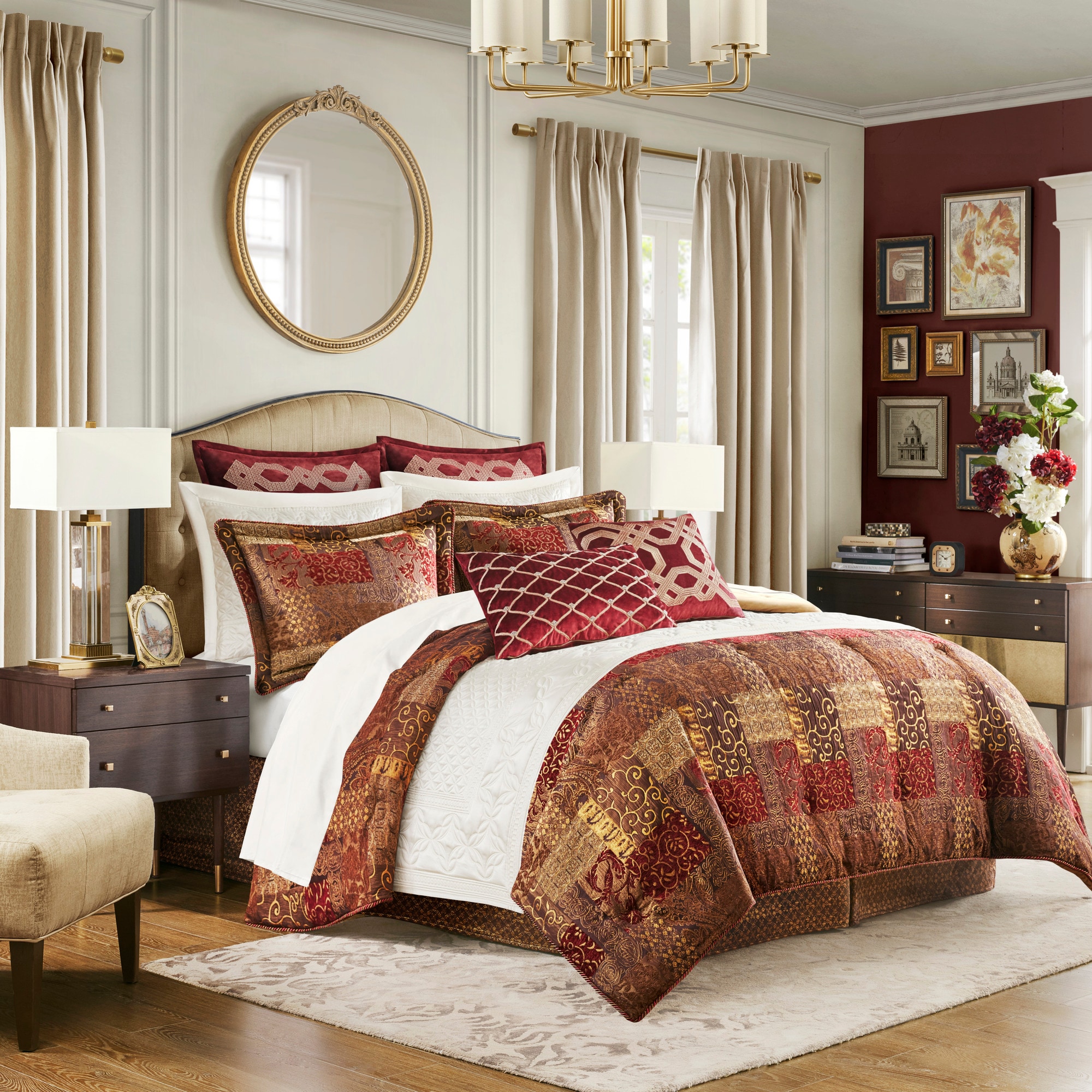 Tinyhomie 4 Piece Brown Comforter Set Brown King
