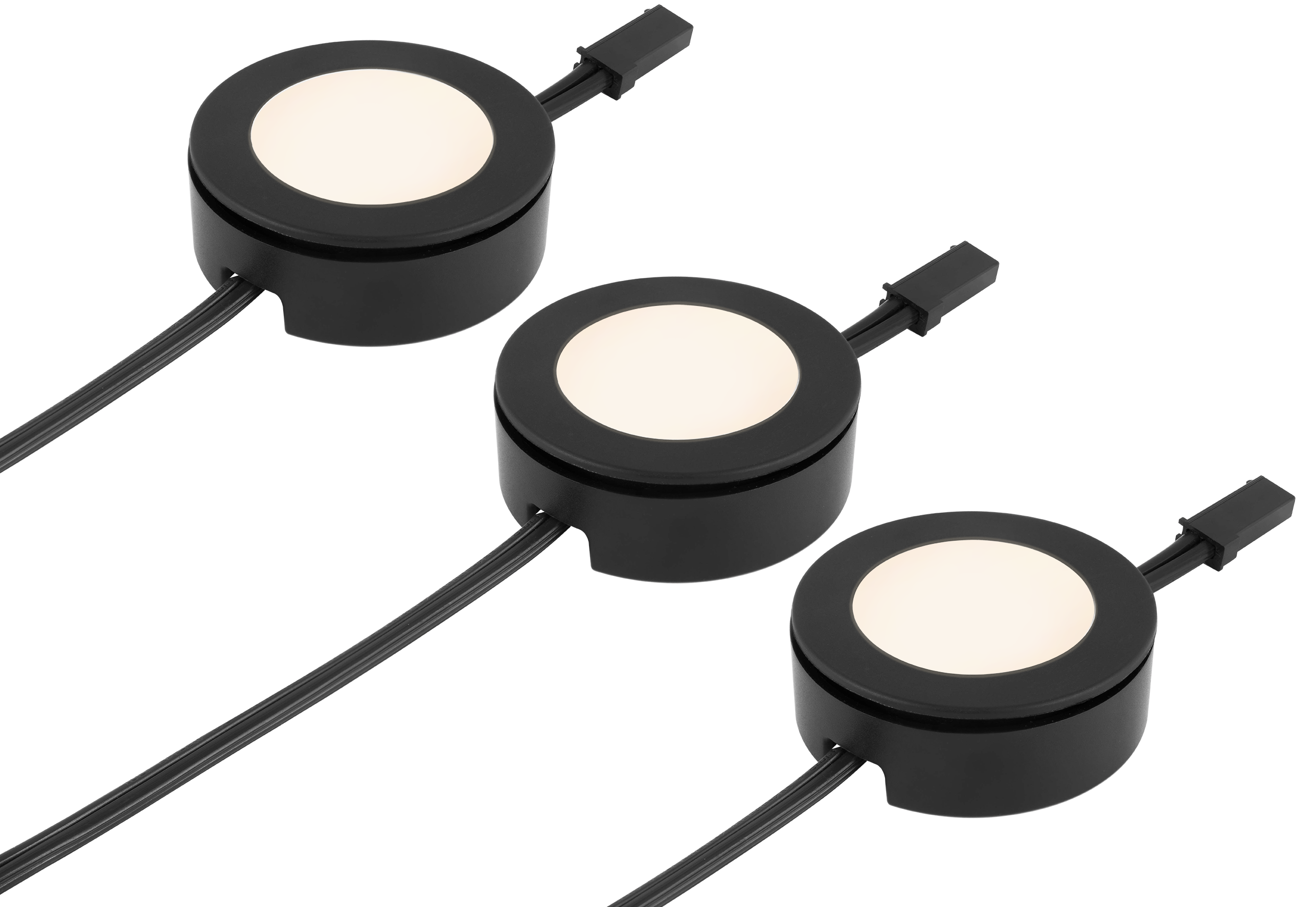 Enbrighten 3-Pack 3-in Plug-in Under Cabinet Lights in the Puck Lights ...