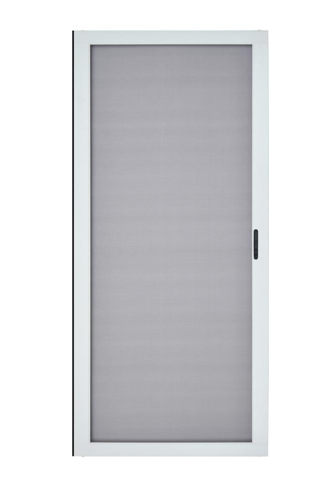 Grisham 36 In X 80 In White Aluminum Frame Sliding Screen Door In The Screen Doors Department At Lowes Com