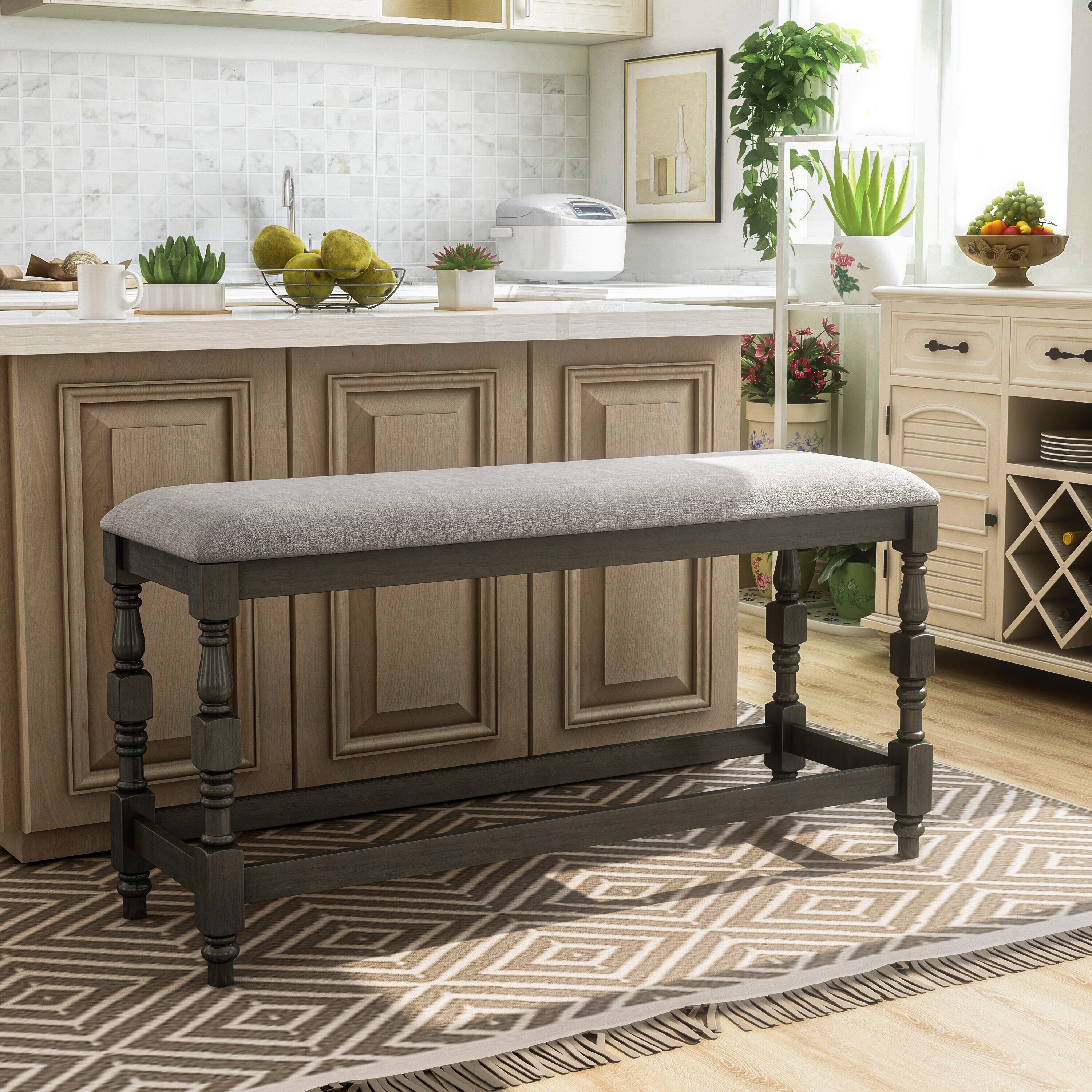 Furniture of America IDF-3979DG-PBN Dining-Benches - View #5