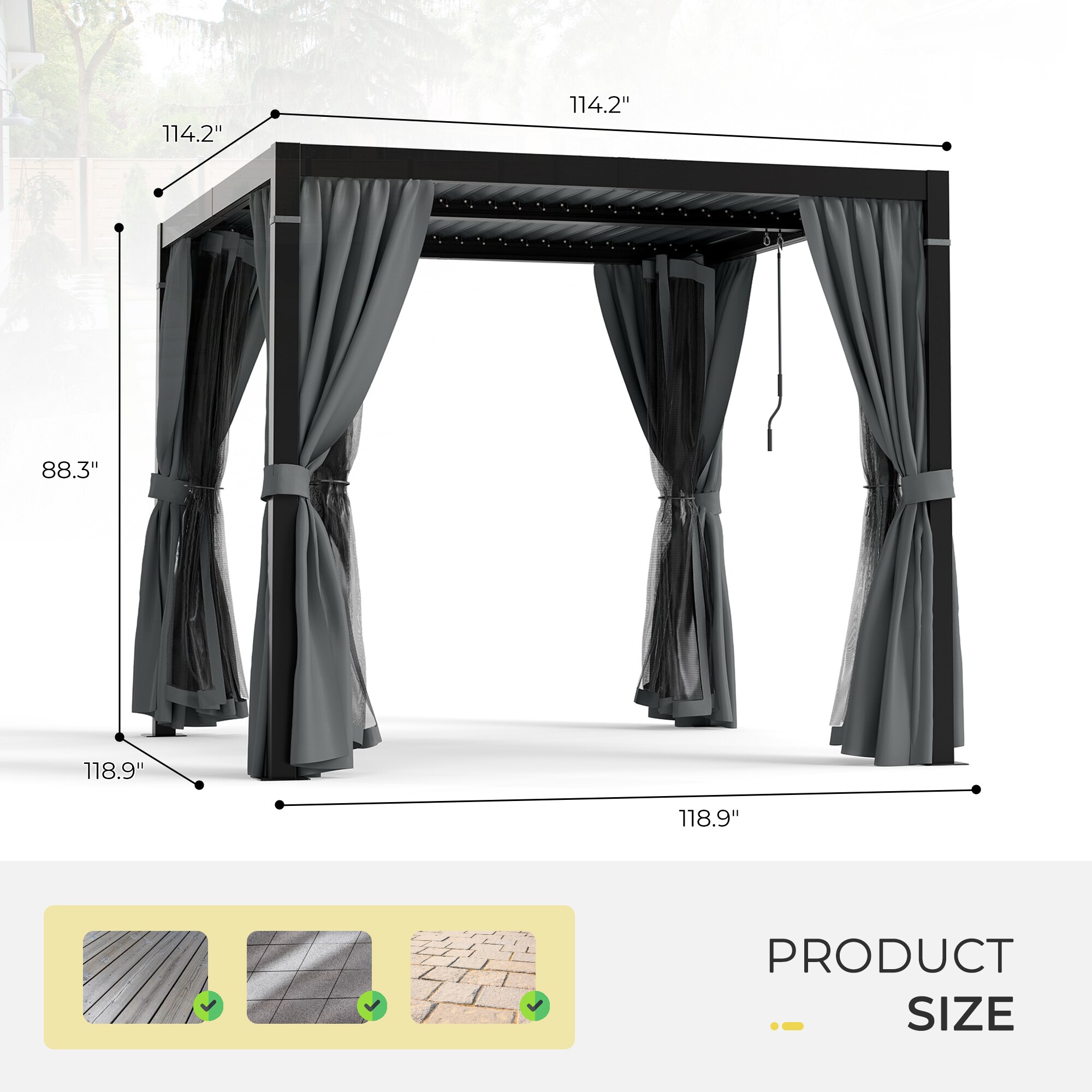  CP-ZPPLBY-H-1010-WL2 Pergolas-2 - View #3