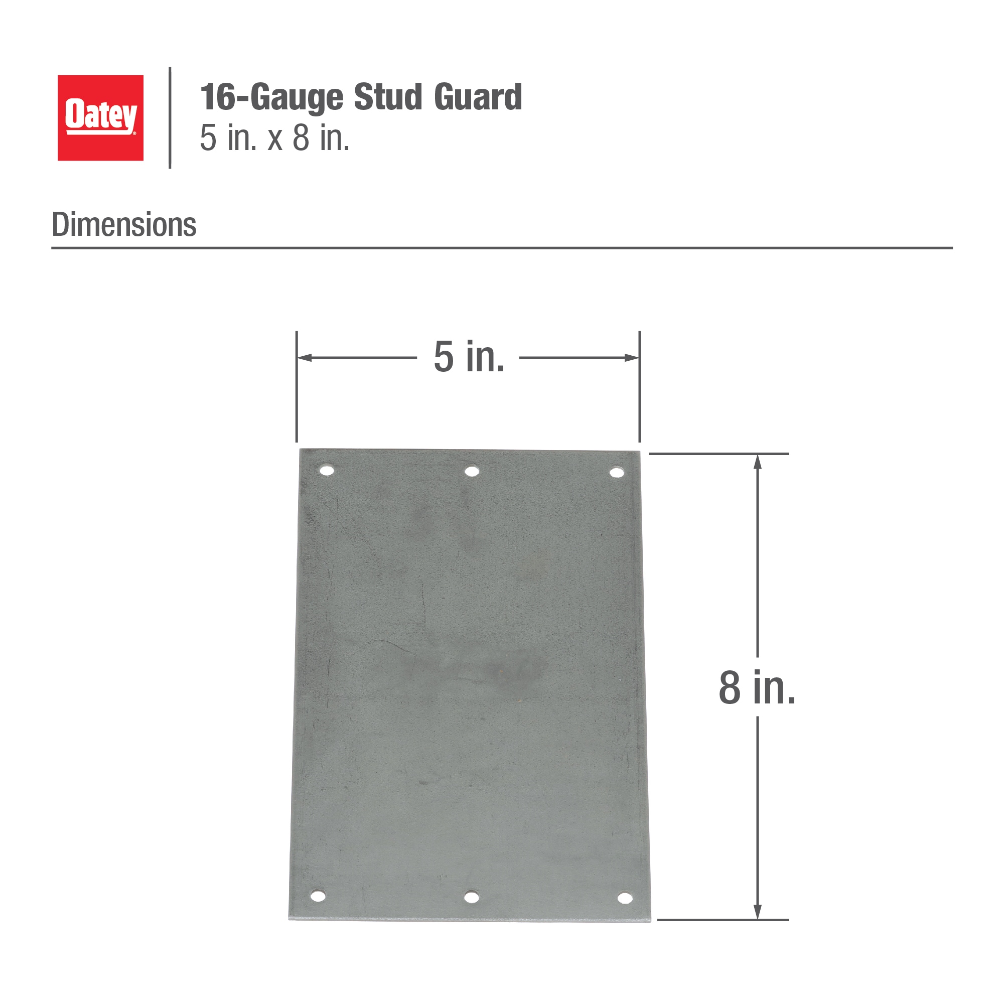 Oatey Galvanized Safety Plate in the Pipe Support & Clamps department at