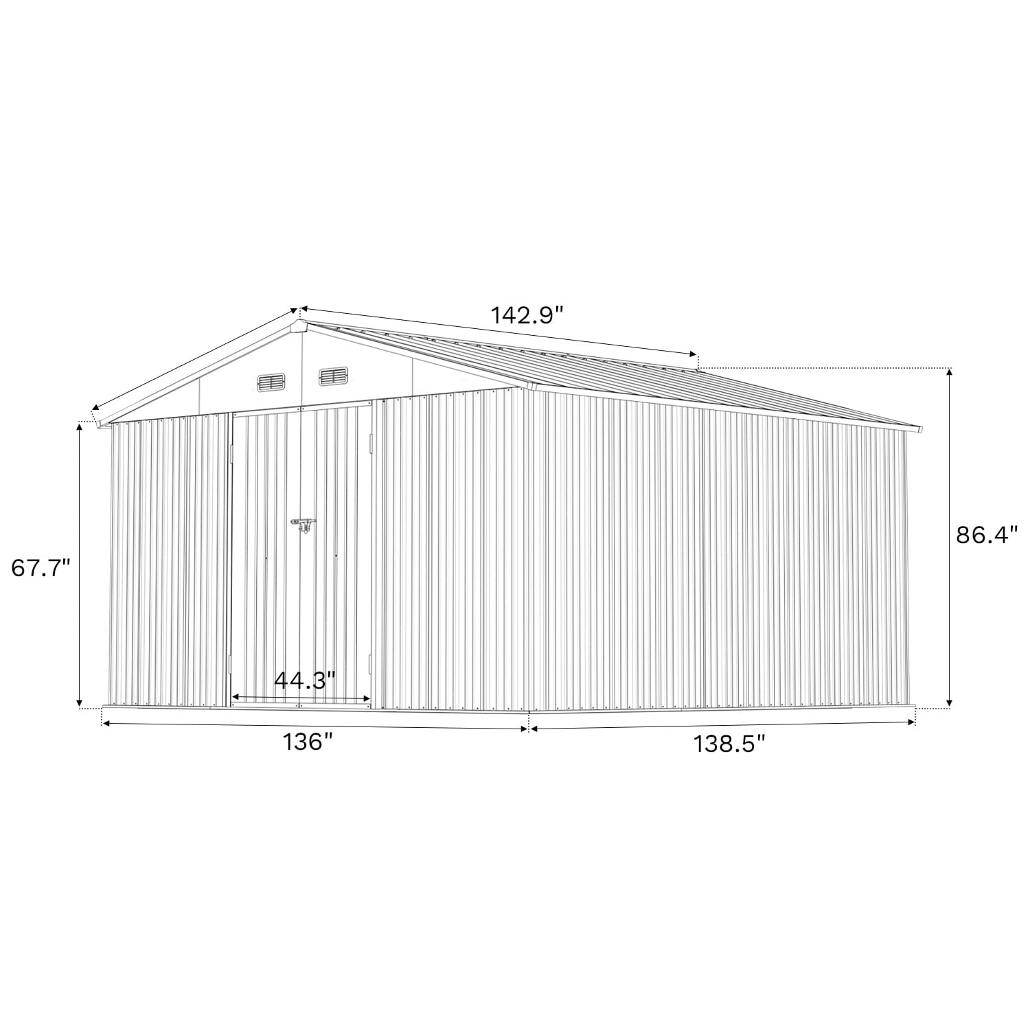 Patiowell WES-0629-4 Metal-Storage-Buildings-Sheds - View #8