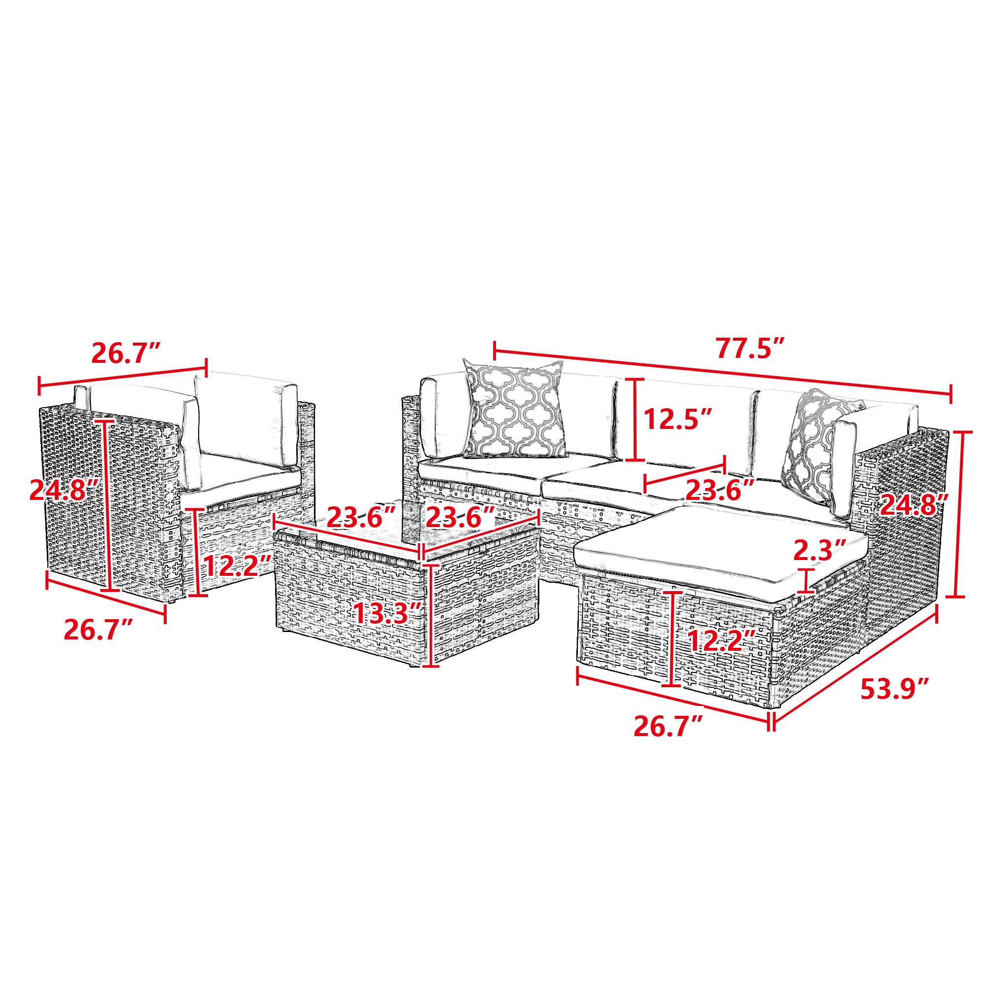 Bayfeve BF-0029HF Patio-Conversation-Sets - View #4