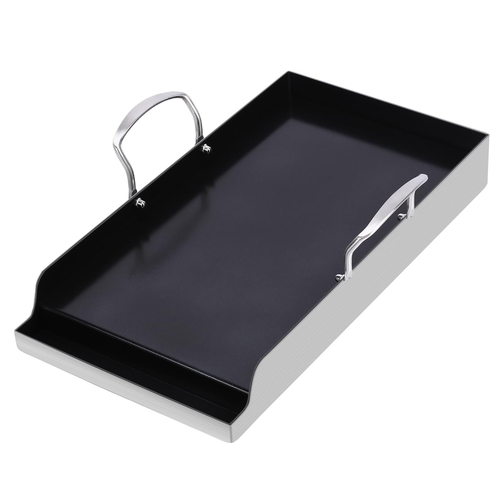 JVFCXXV  19.5 in by 10 in Ceramic Nonstick Stainless Steel Griddle for Gas Charcoal Grill and Stove Top Cooking durable home and garden accessory