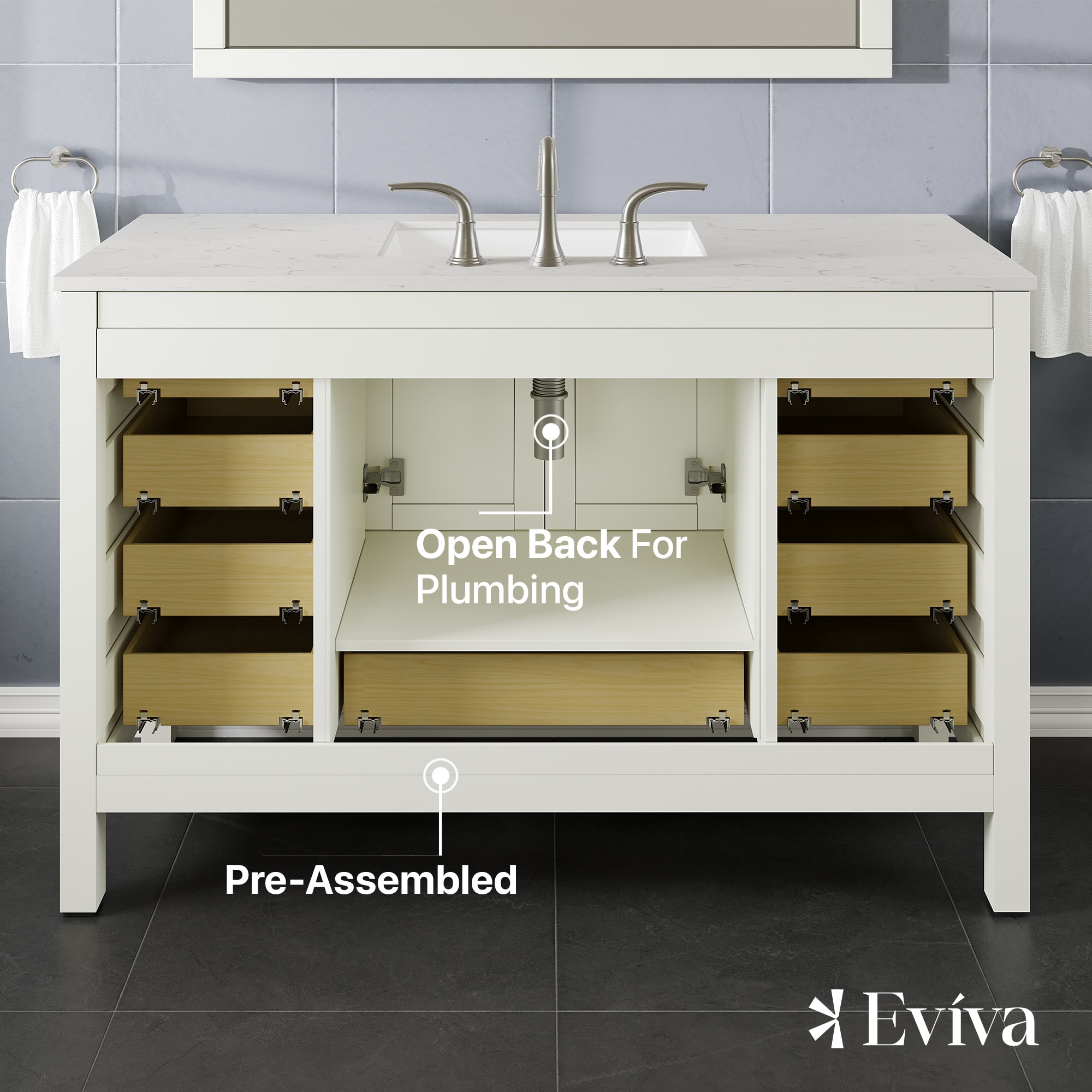 Eviva EVVN412-54WH Bath-Vanity-Combo - View #6